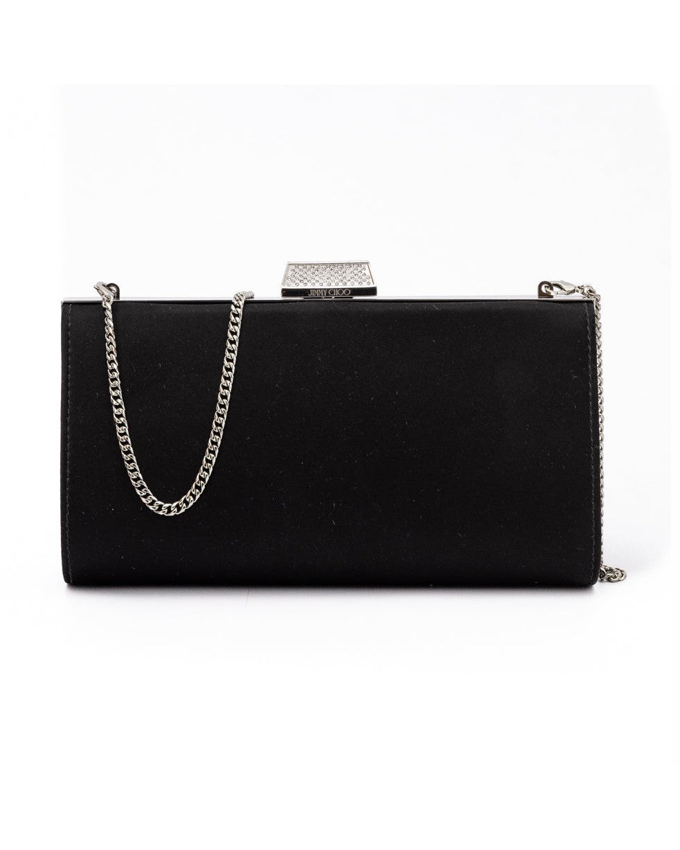 Jimmy Choo Black Satin Crossbody Bag Glam Steals