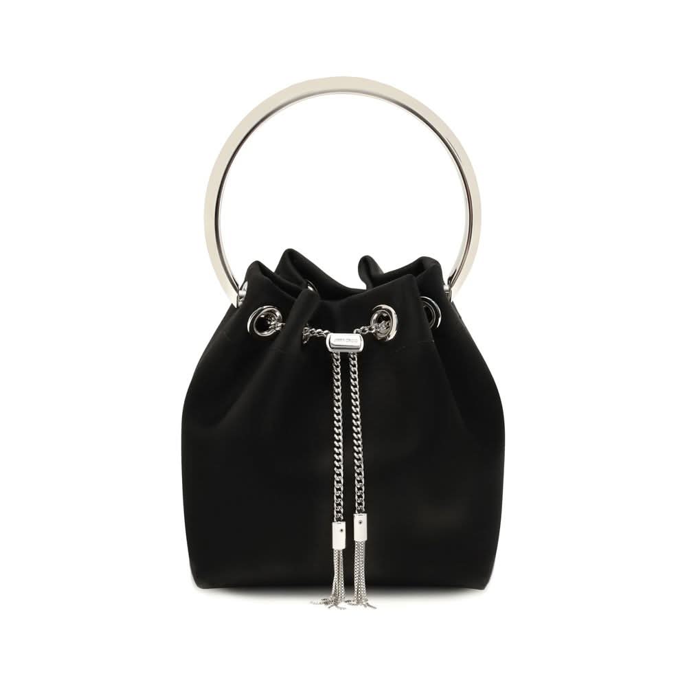 Jimmy Choo Black Silk Shoulder Bag Glam Steals