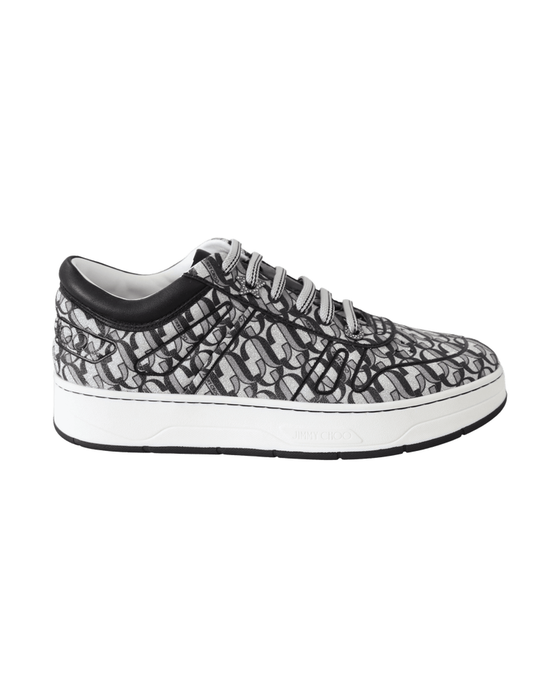 Jimmy Choo Black Silver Glitter Hawaii Sneakers Glam Steals