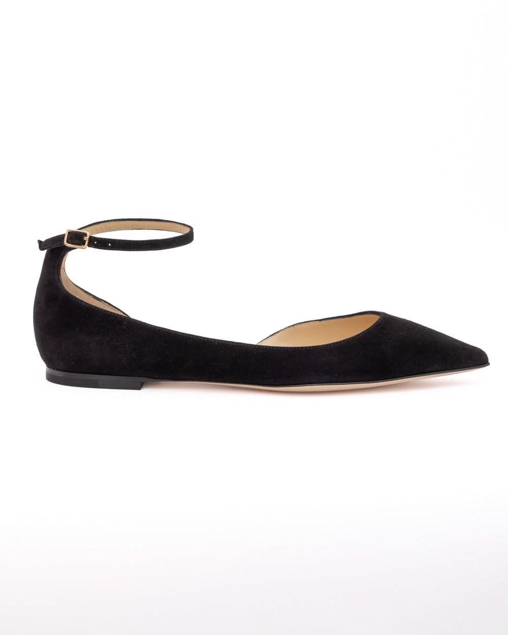 Jimmy Choo Black Suede Leona Ballet Flat Glam Steals