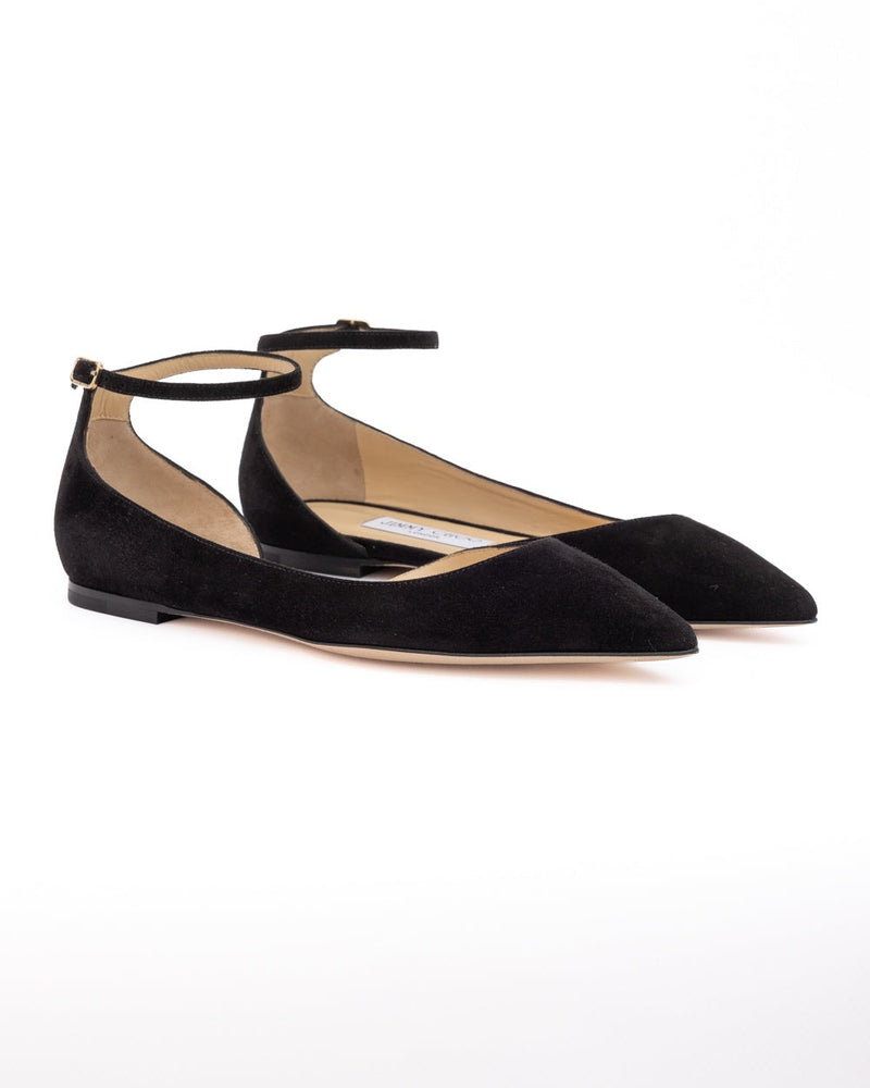 Jimmy Choo Black Suede Leona Ballet Flat Glam Steals