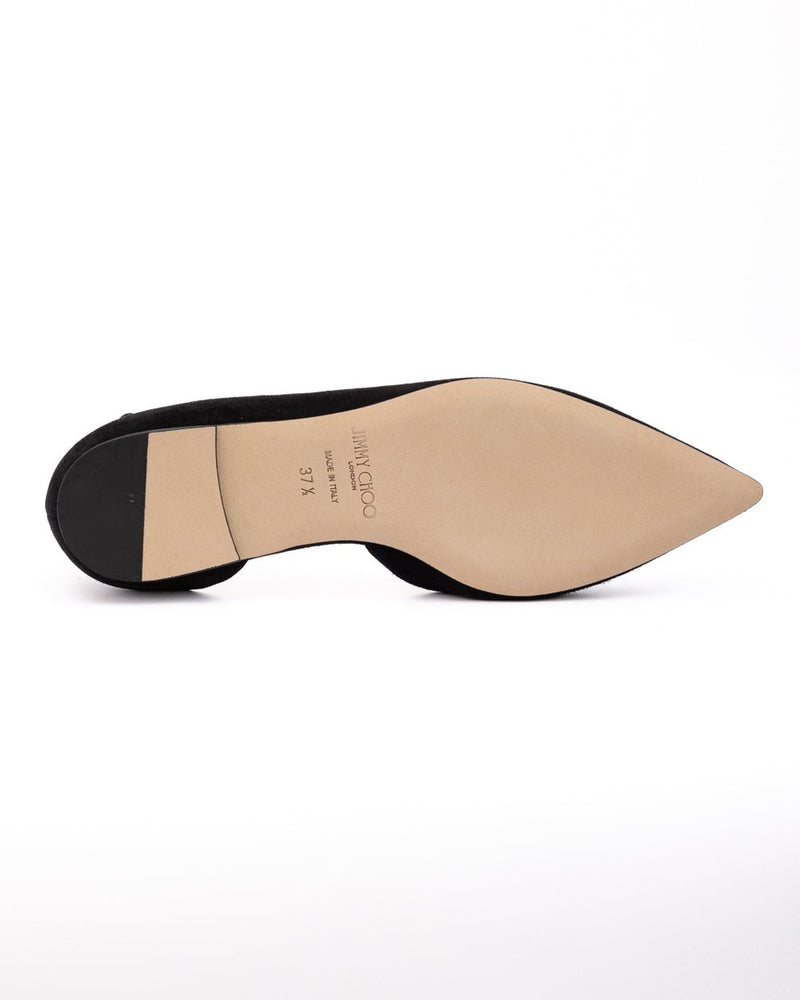 Jimmy Choo Black Suede Leona Ballet Flat Glam Steals