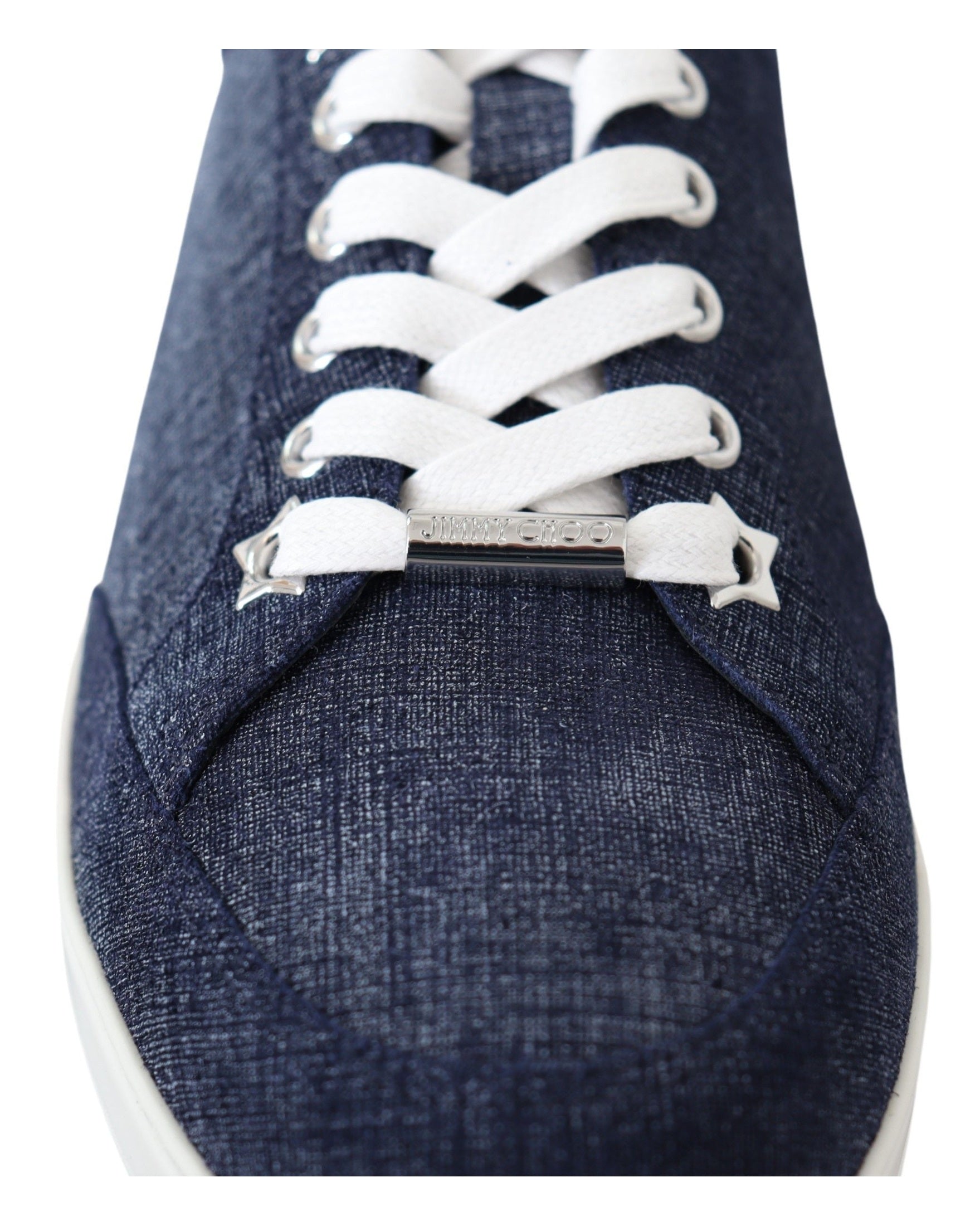 Jimmy Choo Blue Denim Miami Sneakers Glam Steals
