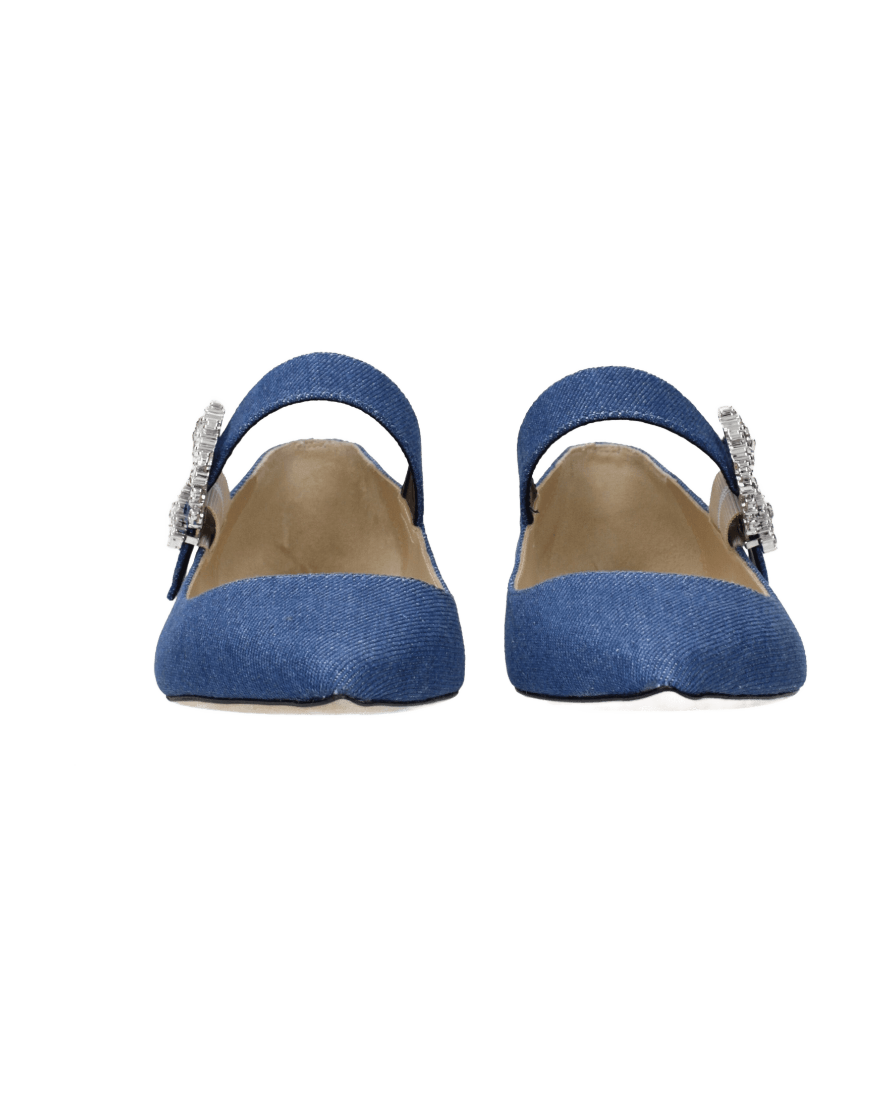 Jimmy Choo Blue Fabric Ballet Flats Glam Steals