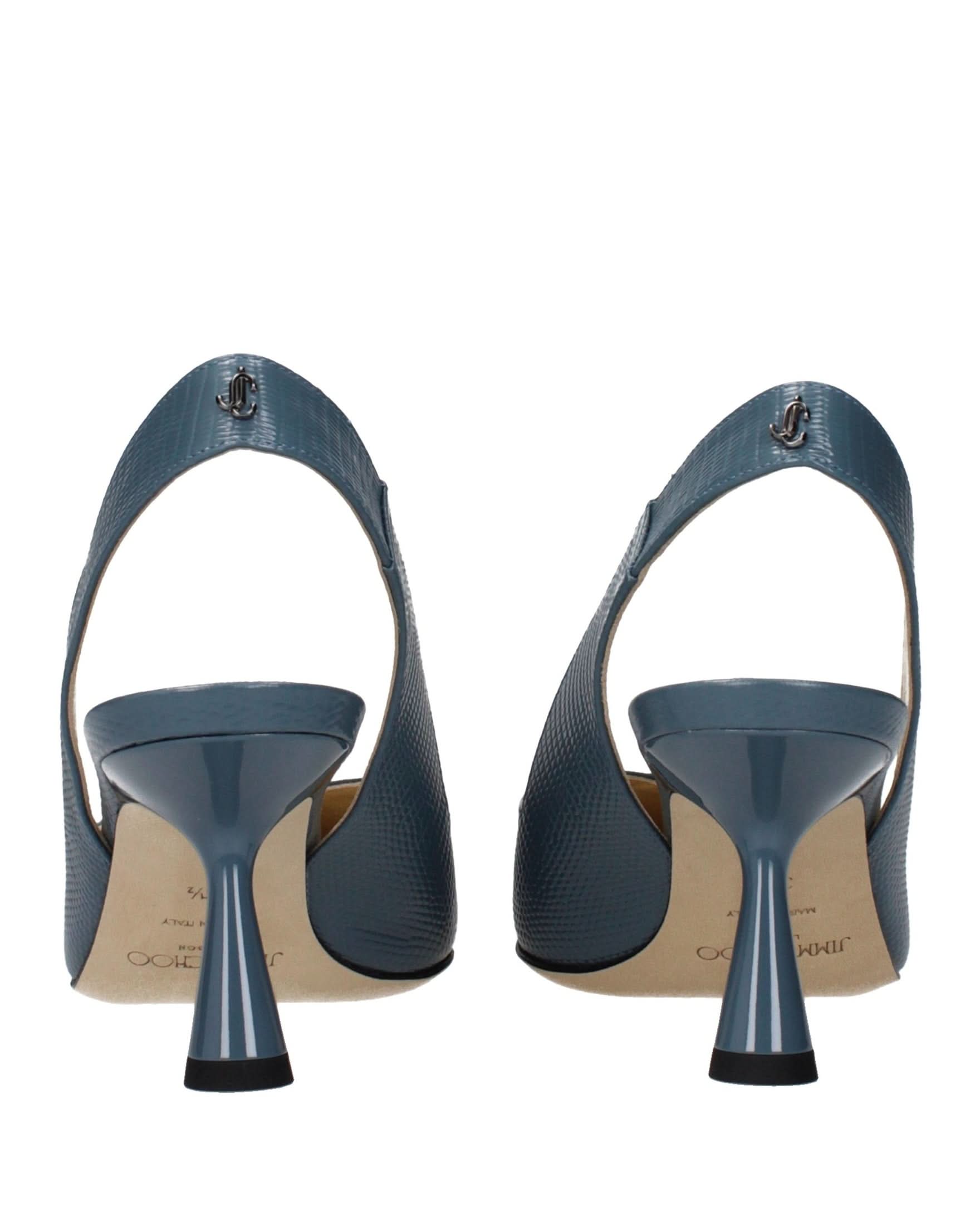 Jimmy Choo Blue Leather Mid Heel Pumps Glam Steals