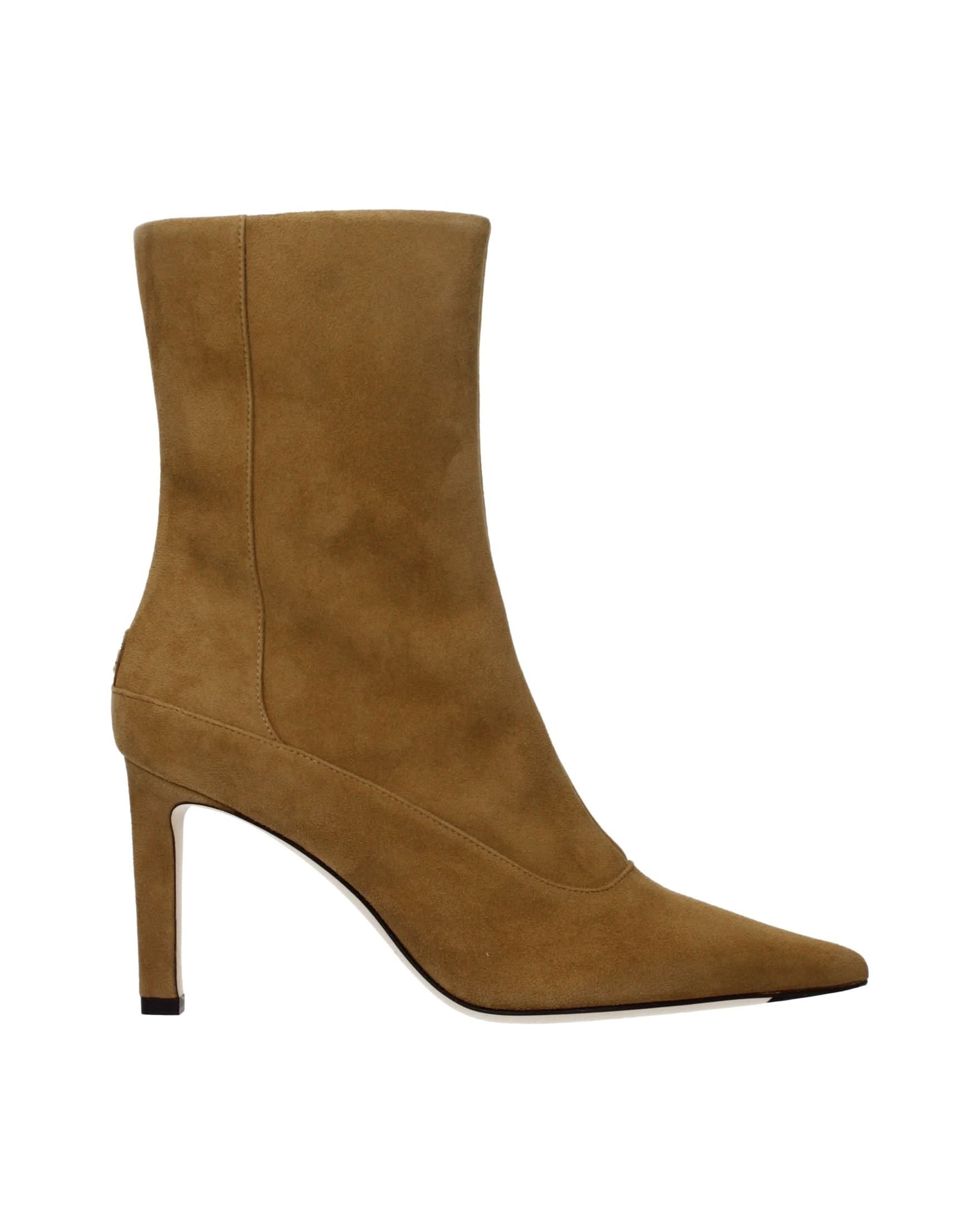 Jimmy Choo Brown Leather Ankle Boots 
