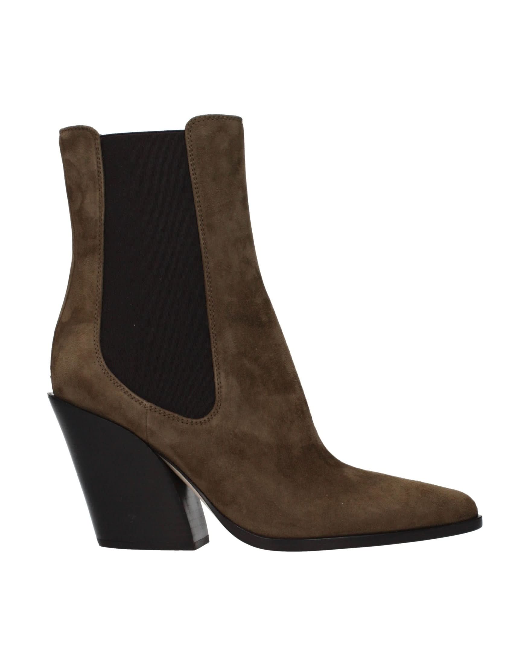 Jimmy Choo Brown Leather Ankle Boots 