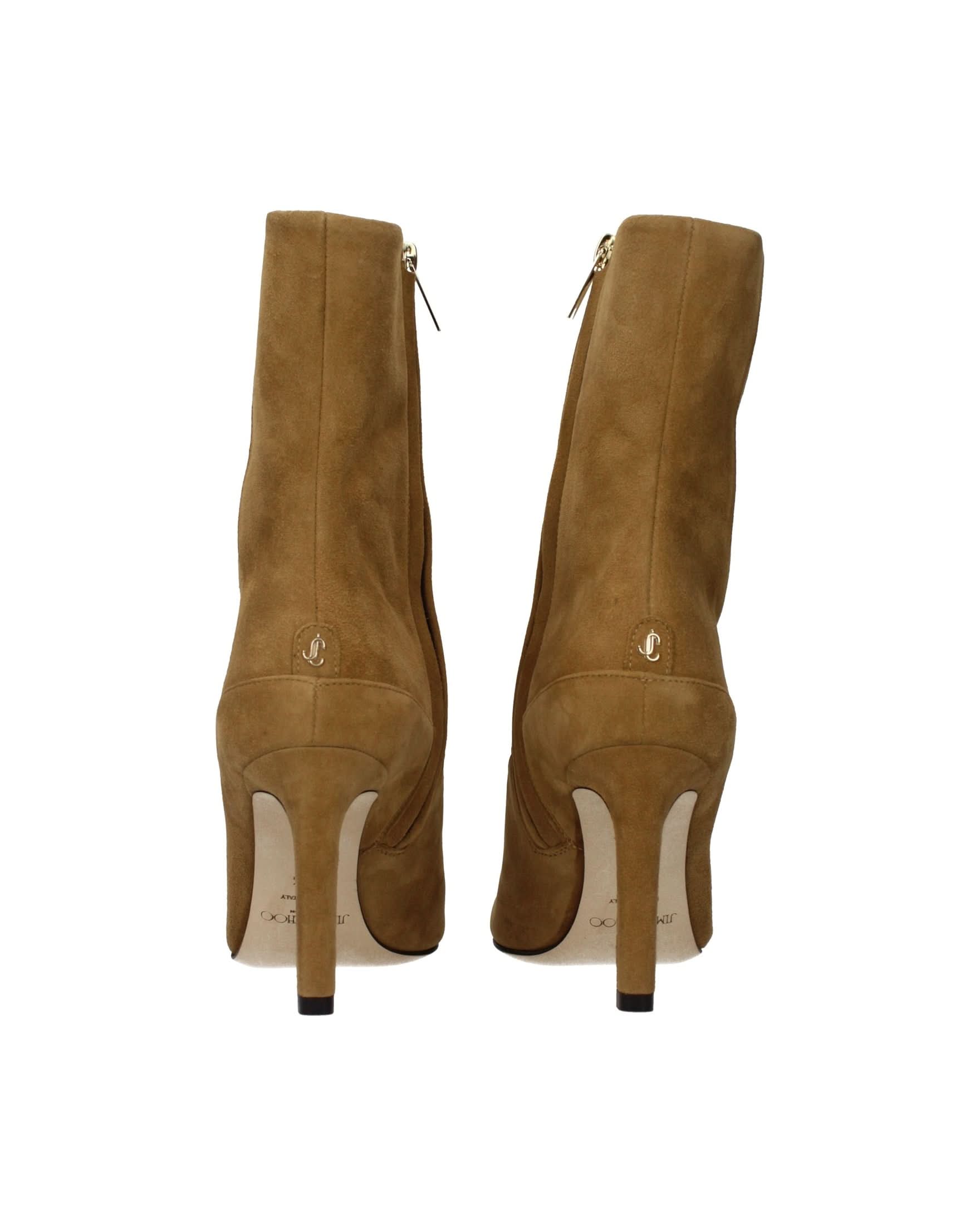 Jimmy Choo Brown Leather Ankle Boots 