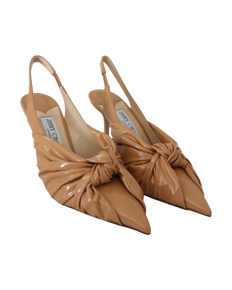 Jimmy Choo Brown Leather Caramel Annabell 85 Pumps Glam Steals