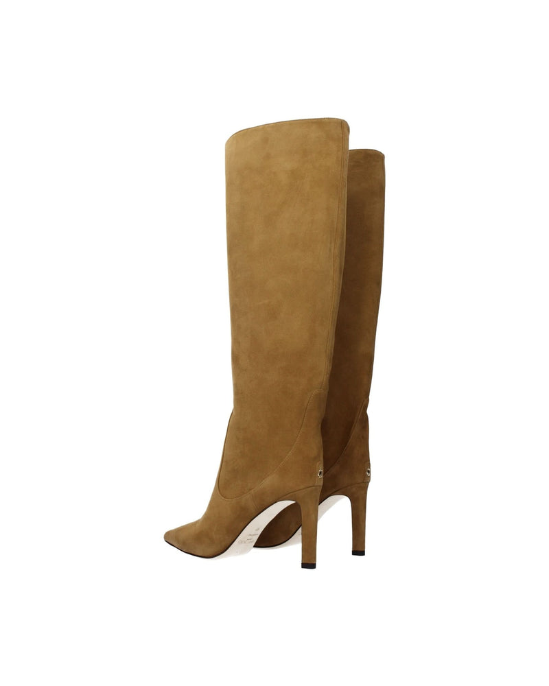 Jimmy Choo Brown Leather High Heel Boots 