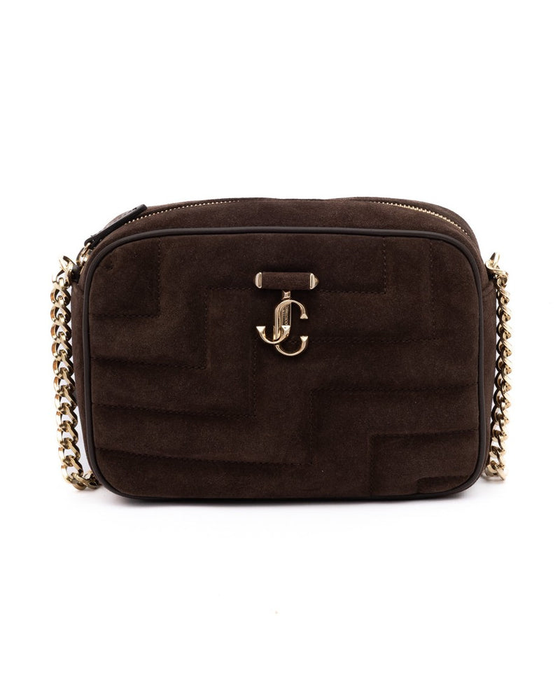 Jimmy Choo Brown Suede Avenue Camera Crossbody Bag Glam Steals
