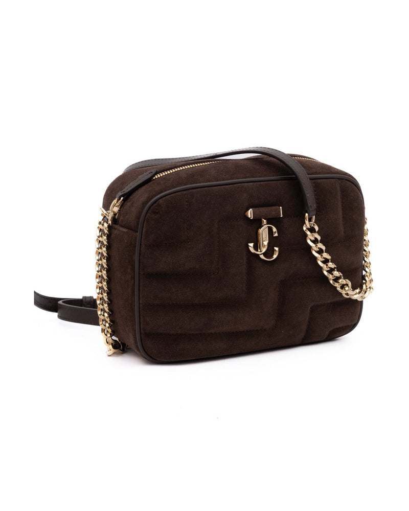 Jimmy Choo Brown Suede Avenue Camera Crossbody Bag Glam Steals