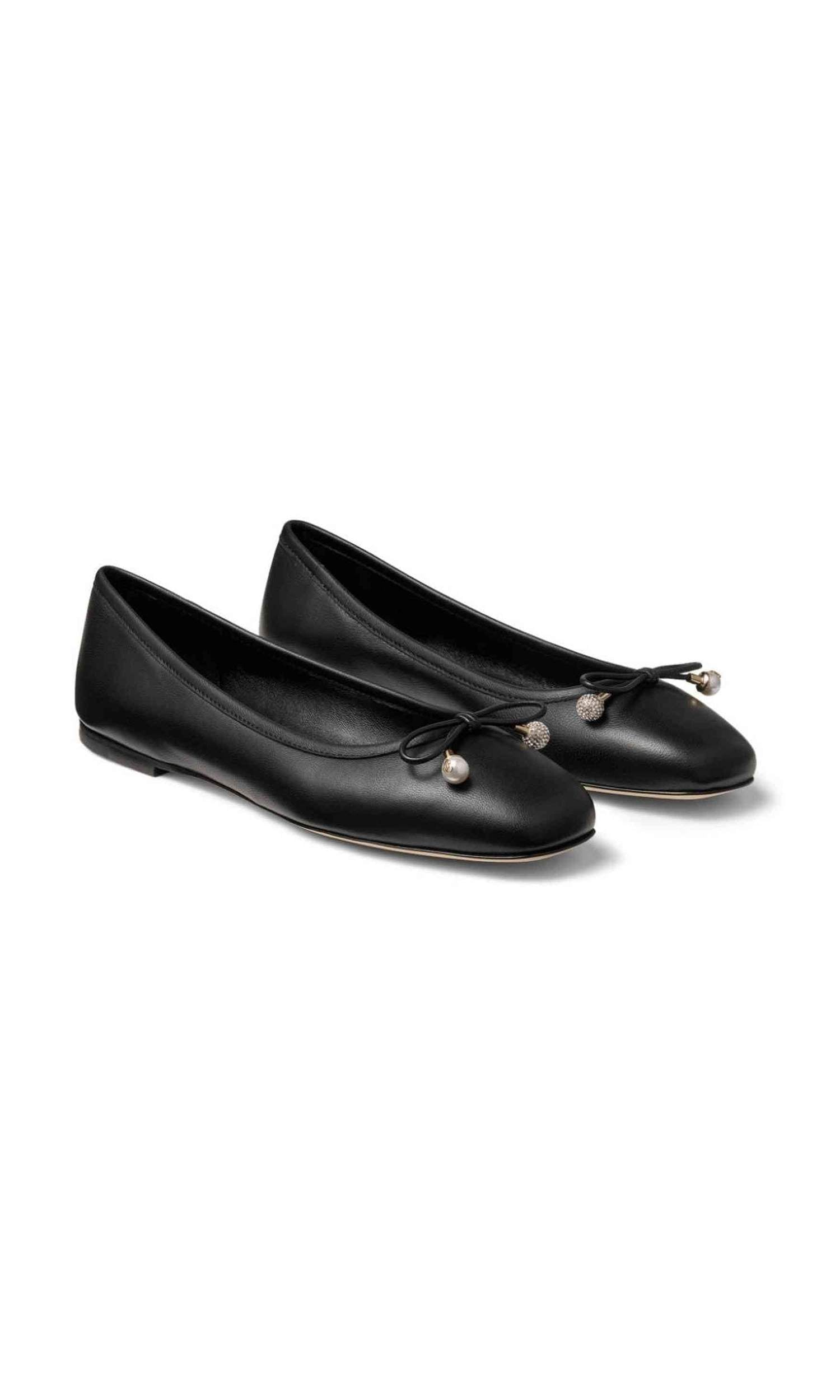 Jimmy Choo Elme Flat with Pearl Embellishment Glam Steals