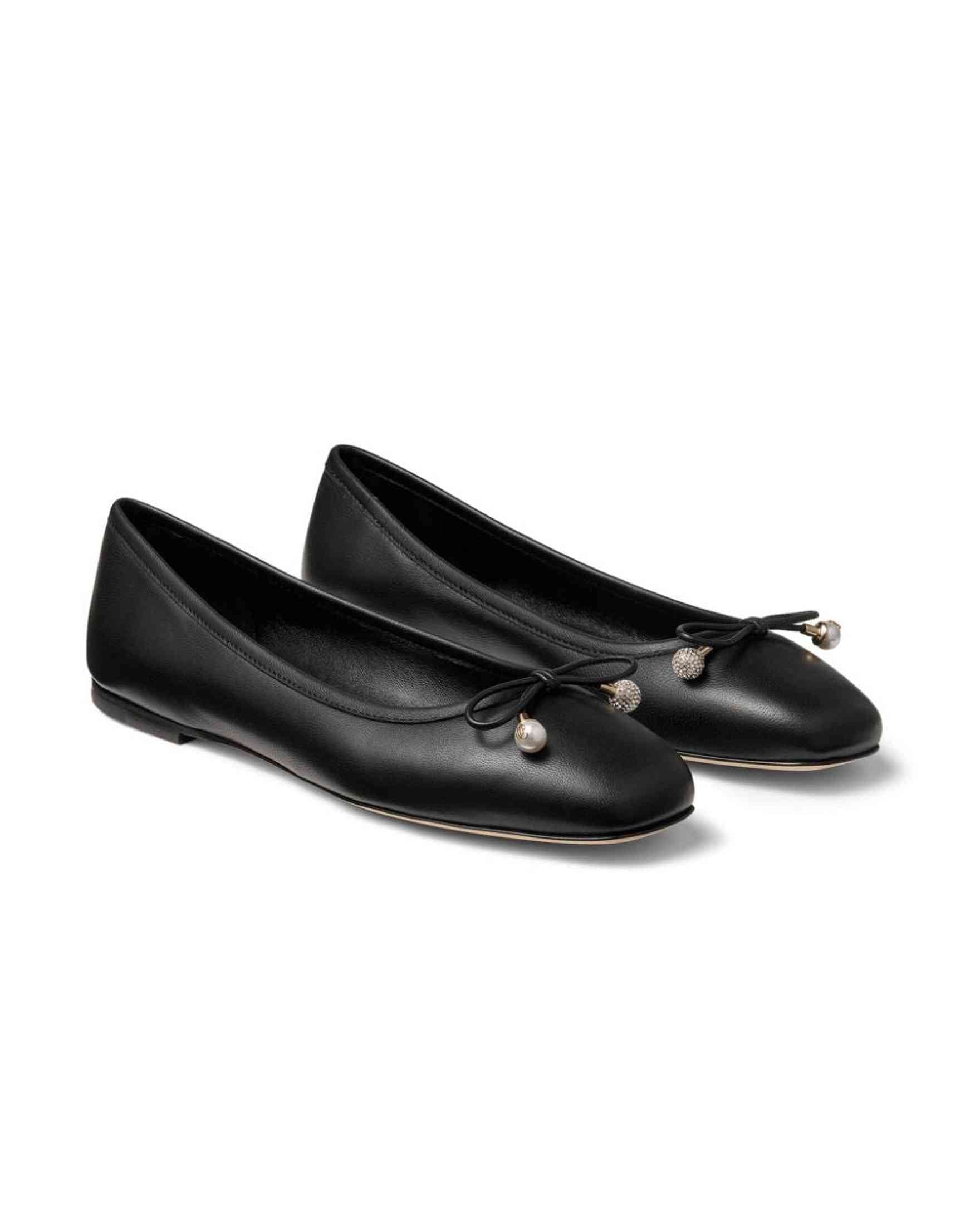 Jimmy Choo Elme Flat with Pearl Embellishment Glam Steals