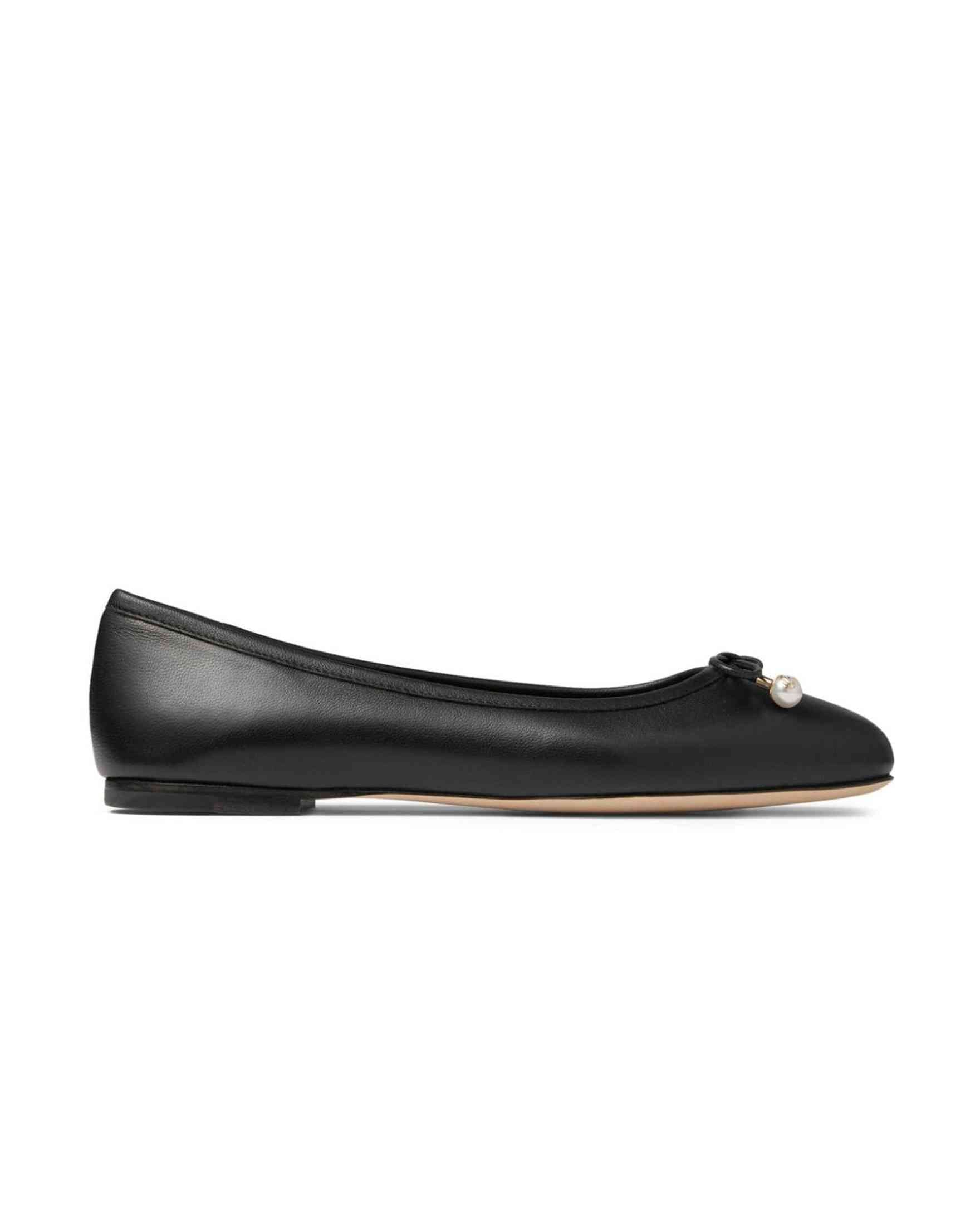 Jimmy Choo Elme Flat with Pearl Embellishment Glam Steals