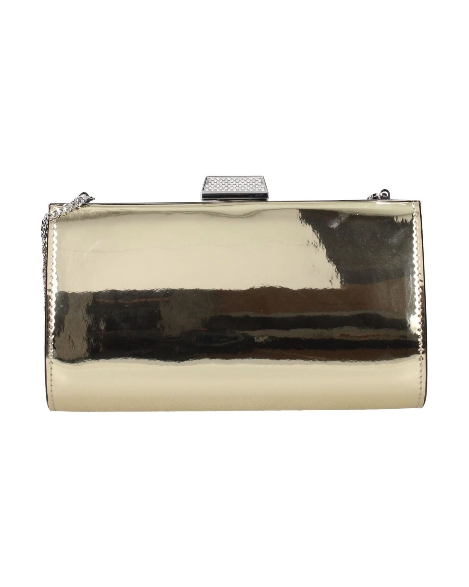 Jimmy Choo Gold Leather Clutch Bag 