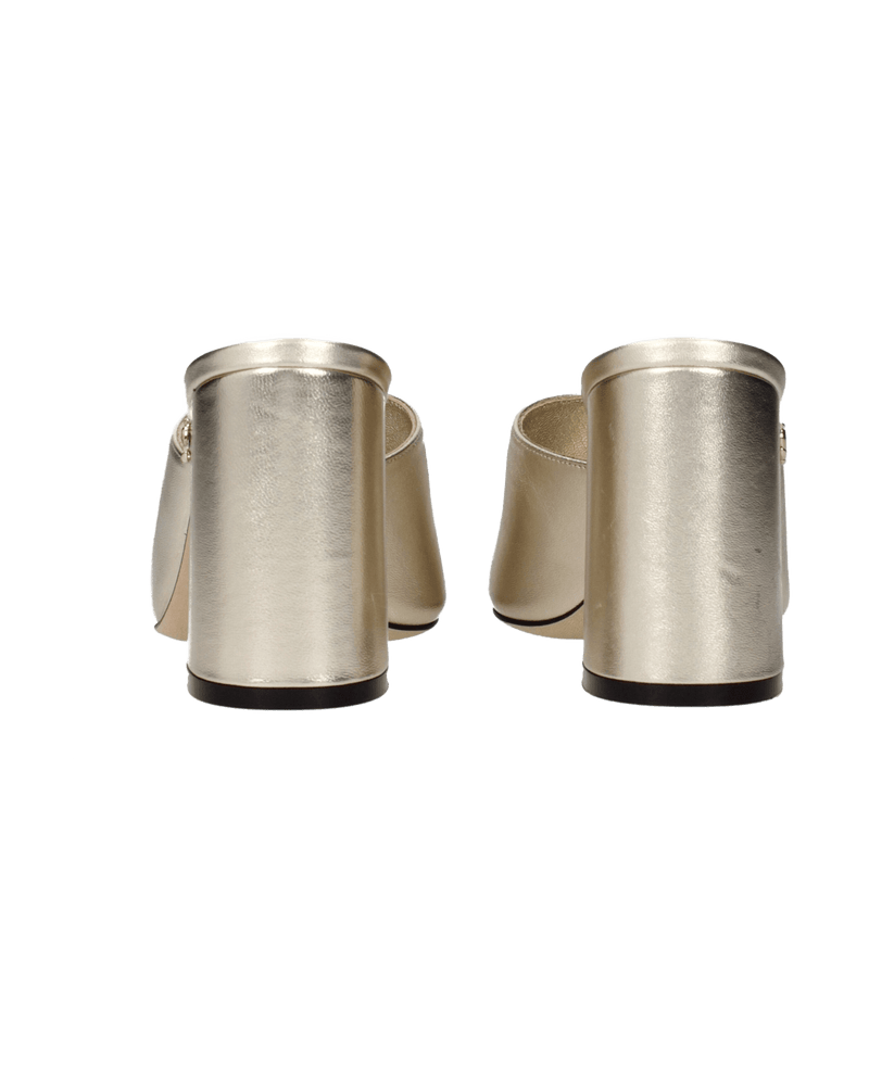 Jimmy Choo Gold Leather Platforms Glam Steals