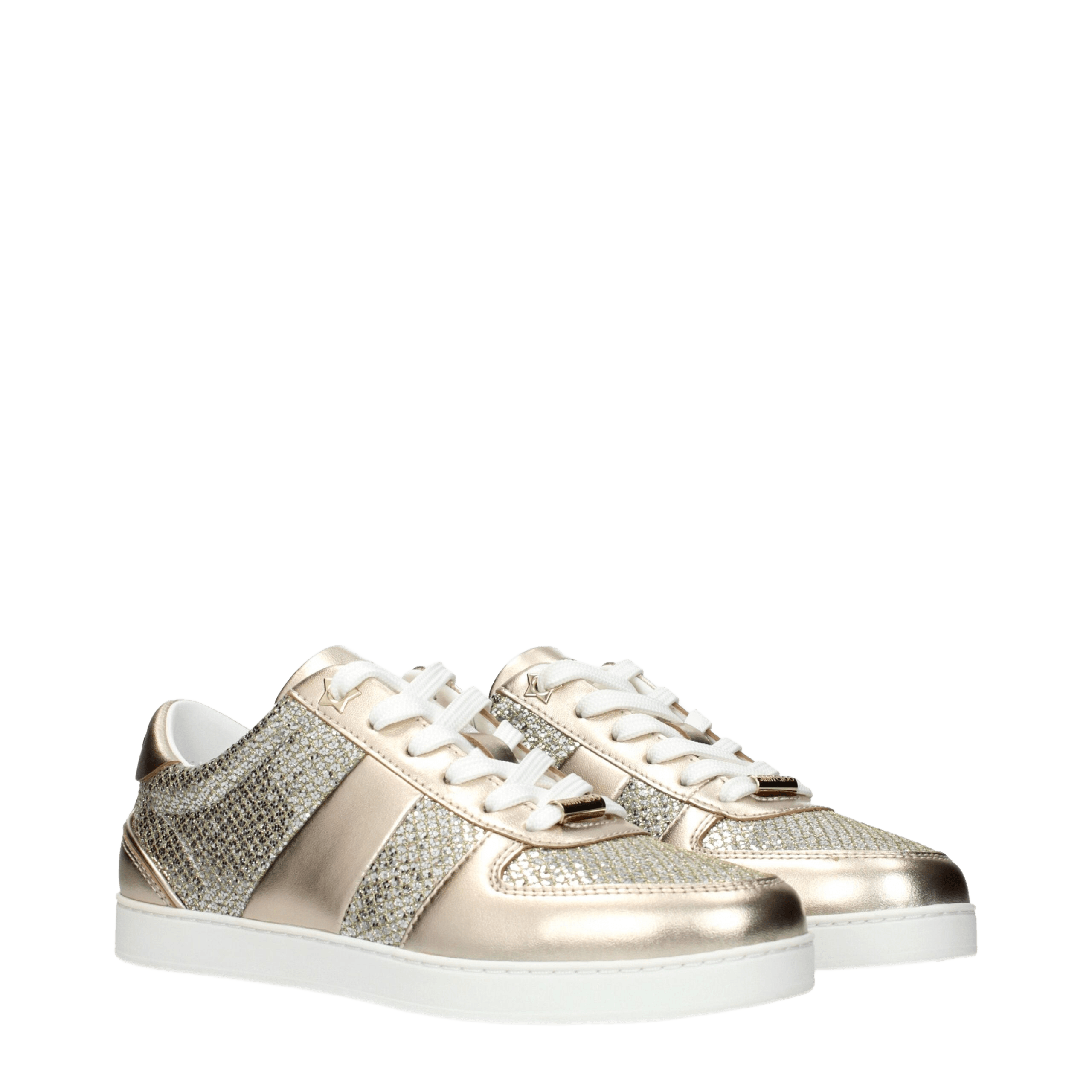 Jimmy Choo Gold Leather Sneakers
