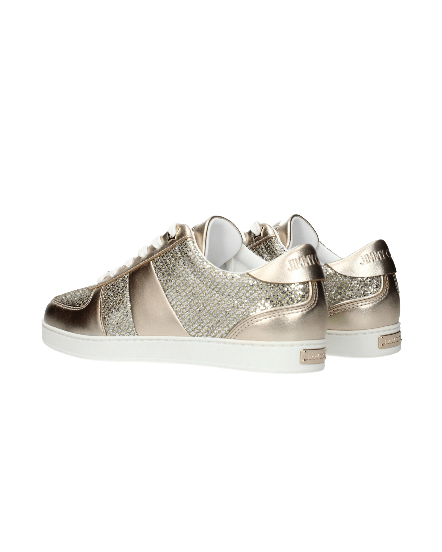 Jimmy Choo Gold Leather Sneakers