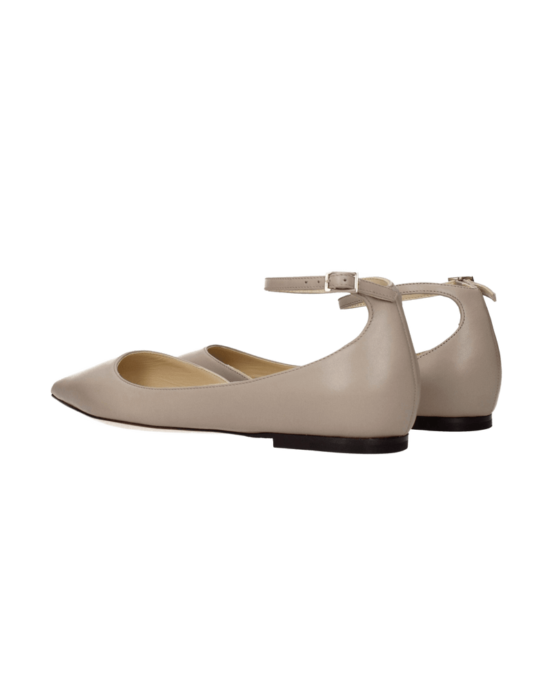 Jimmy Choo Gray Leather Ballet Flats Glam Steals