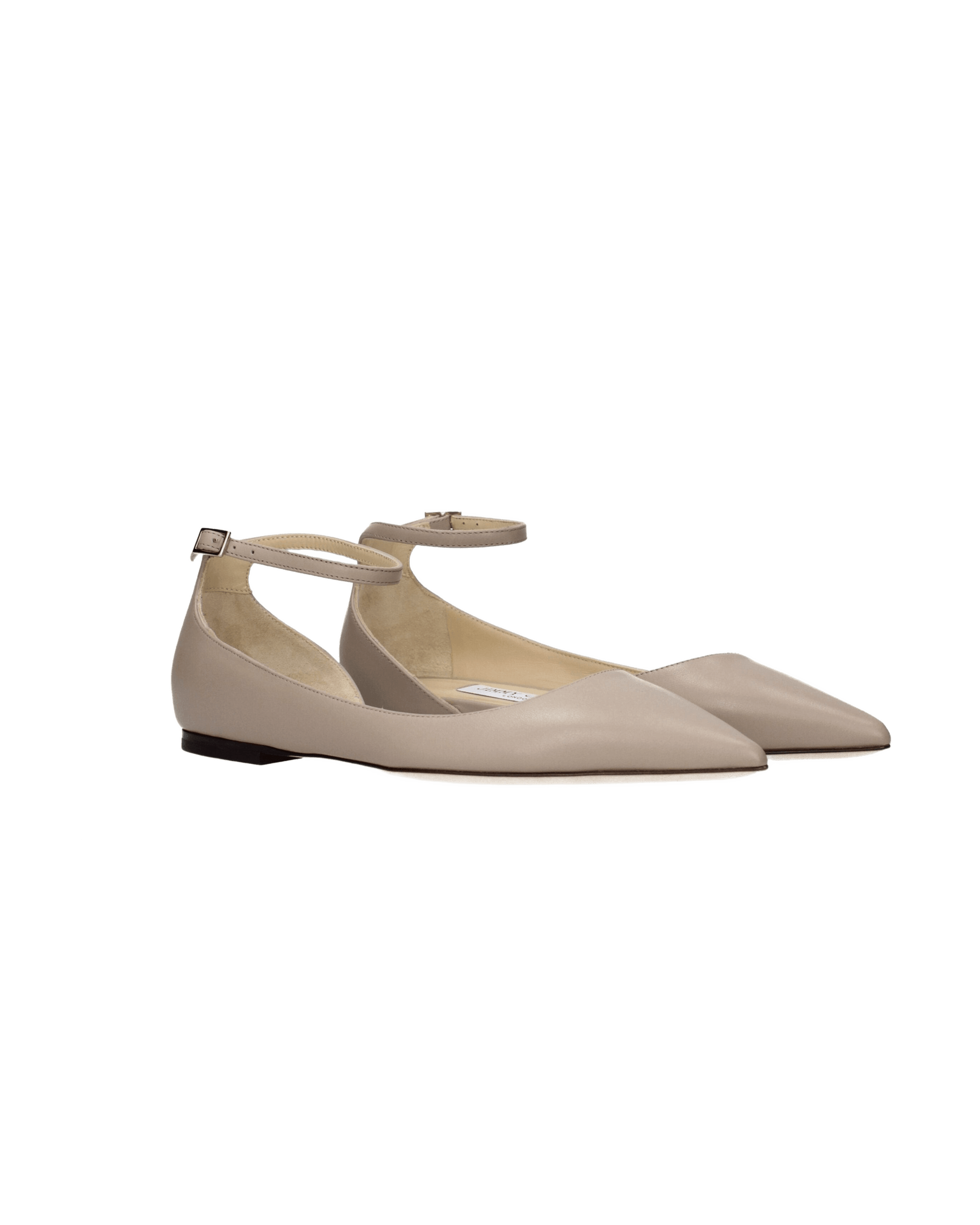 Jimmy Choo Gray Leather Ballet Flats Glam Steals