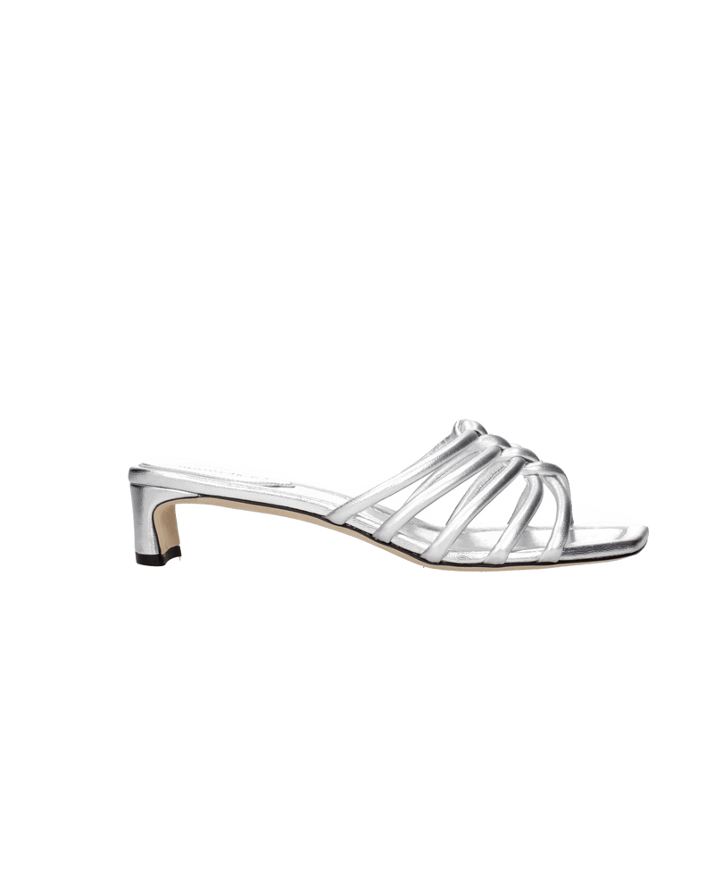 Jimmy Choo Gray Leather Flat Sandals Glam Steals