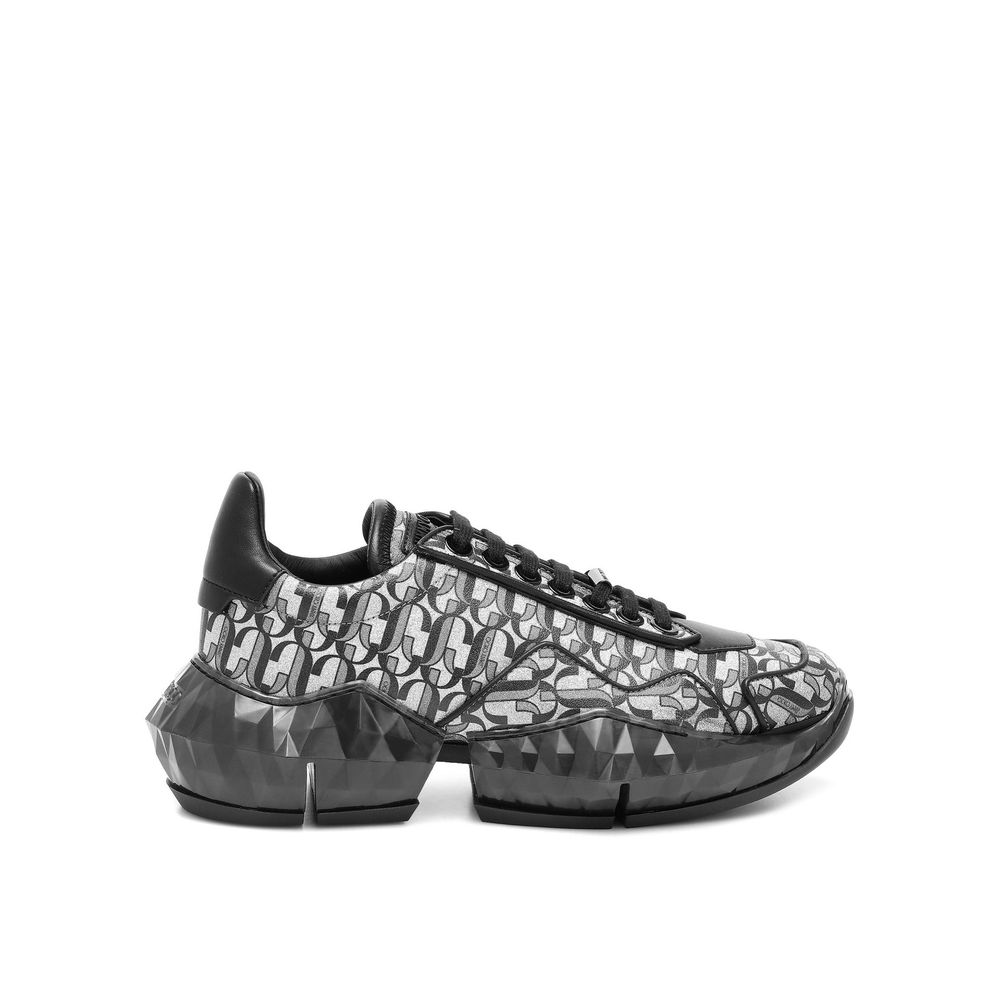 Jimmy Choo Leather Diamond Jc Monogram Glitter Sneakers Glam Steals