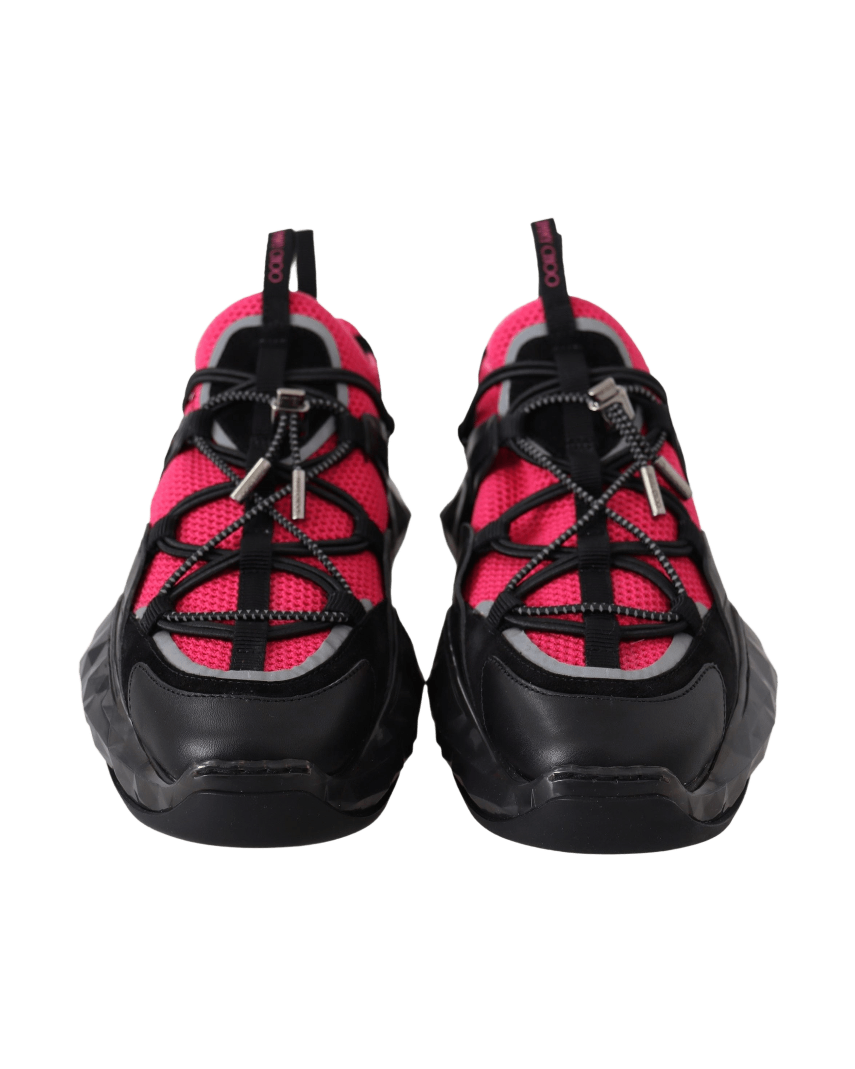 Jimmy Choo Leather Electric Elegance Mesh Sneakers