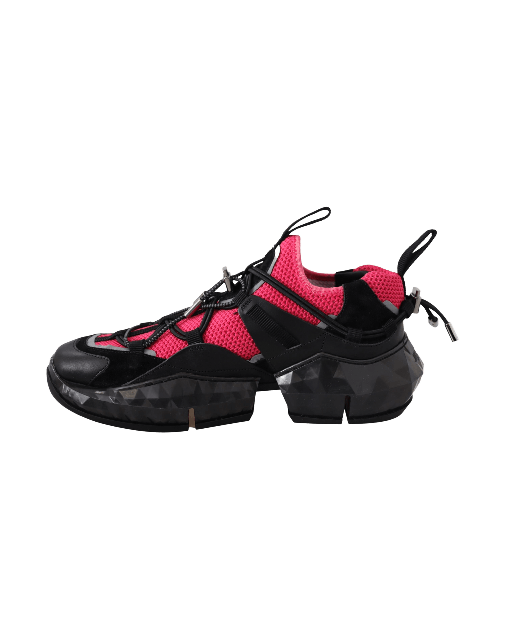 Jimmy Choo Leather Electric Elegance Mesh Sneakers Glam Steals