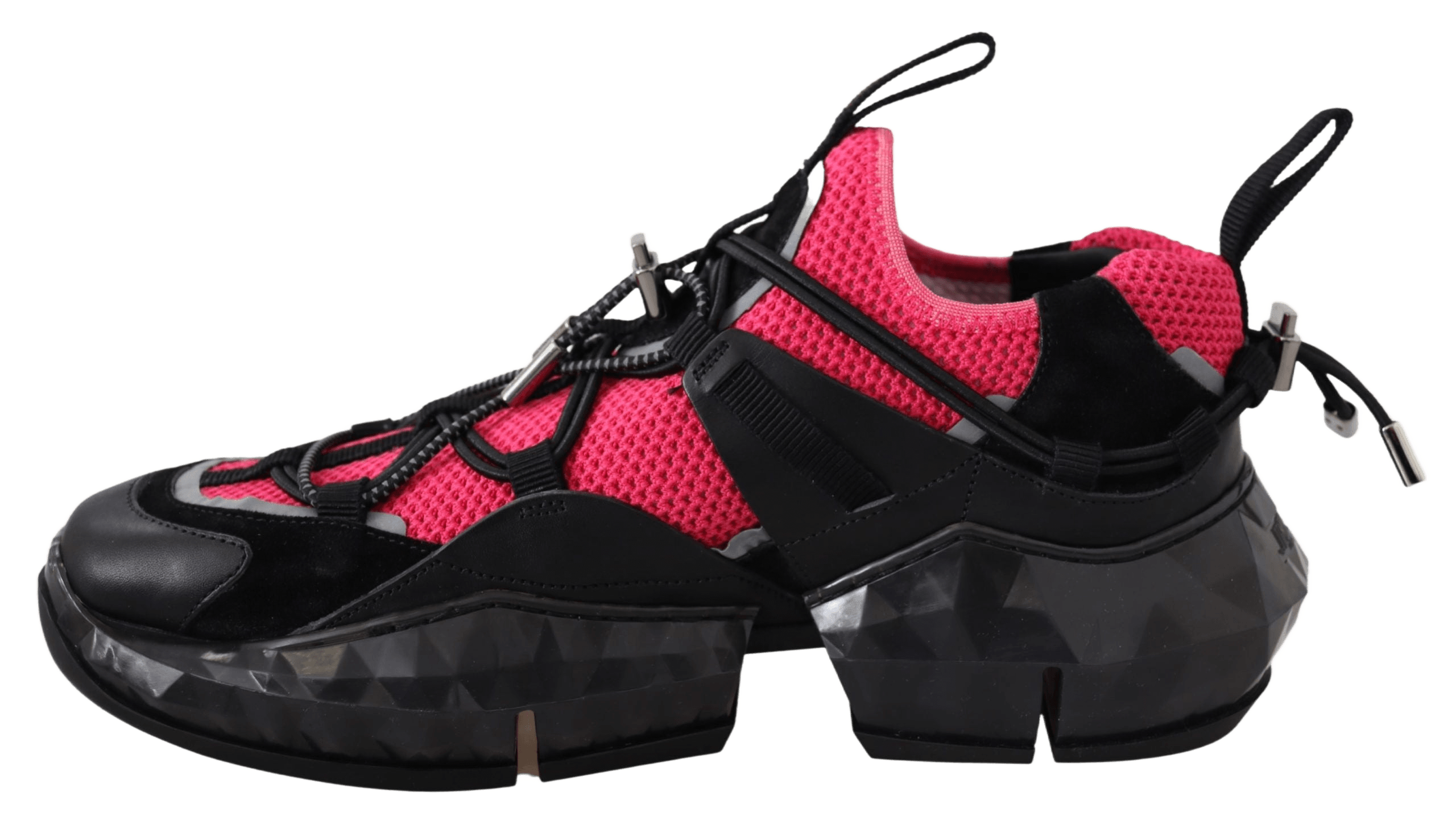 Jimmy Choo Leather Electric Elegance Mesh Sneakers