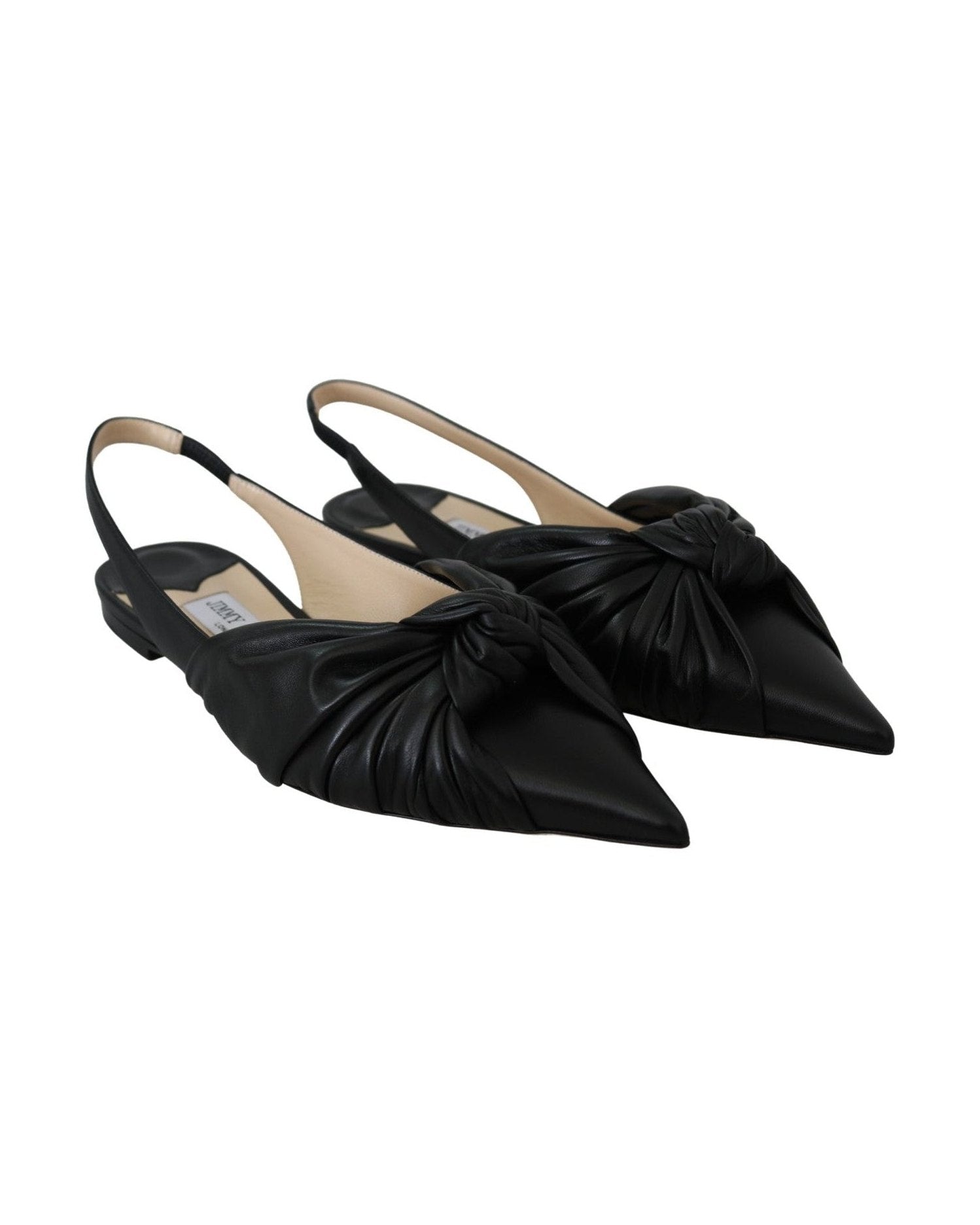Jimmy Choo Leather Elegant Pointed Toe Flats Glam Steals