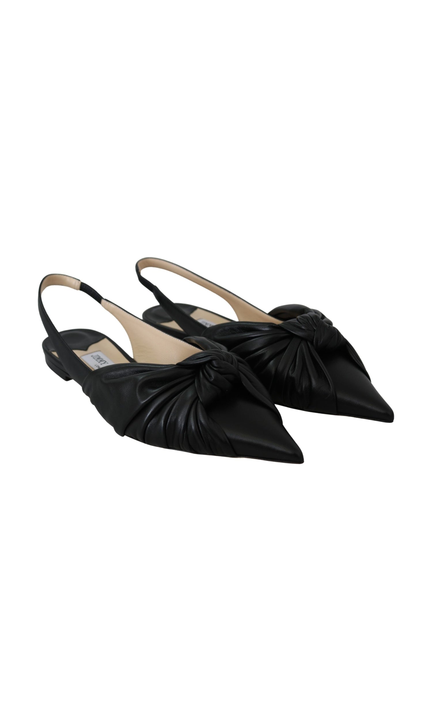Jimmy Choo Leather Elegant Pointed Toe Flats Glam Steals