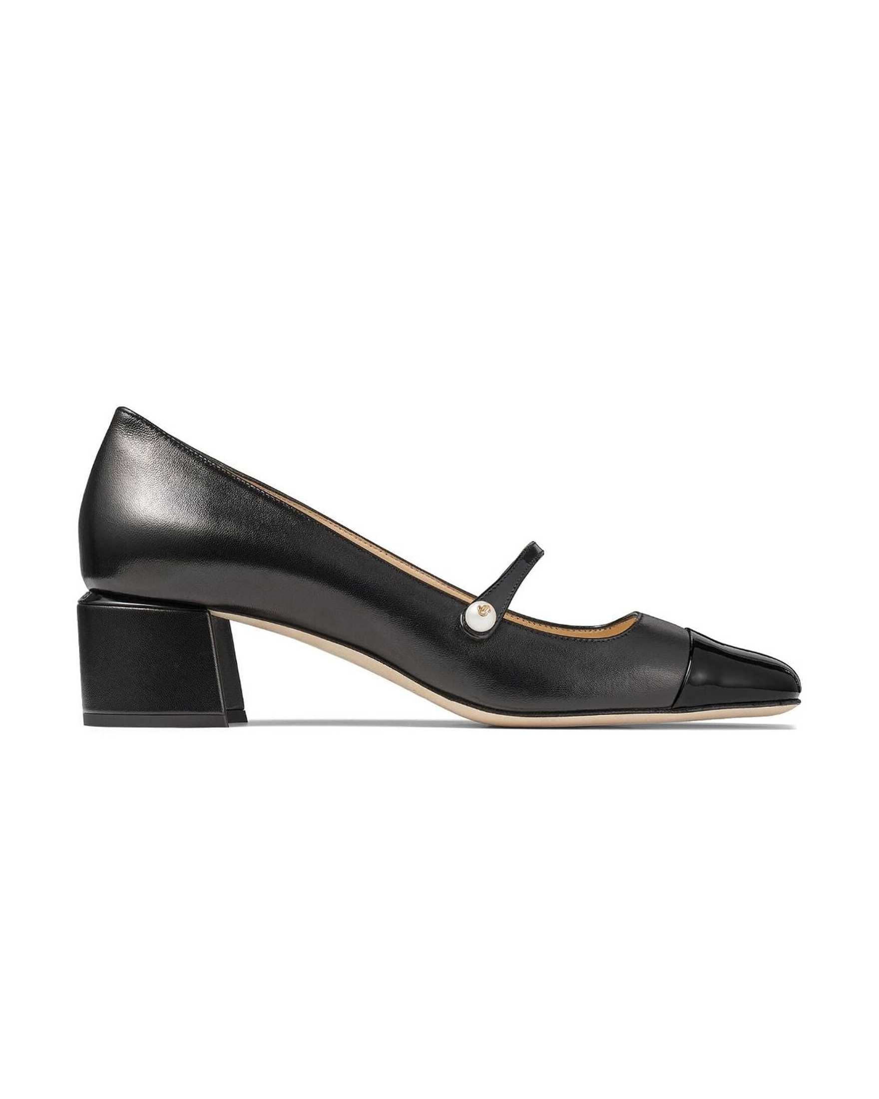 Jimmy Choo Leather Elisa 45 Nappa and Patent Pumps Glam Steals