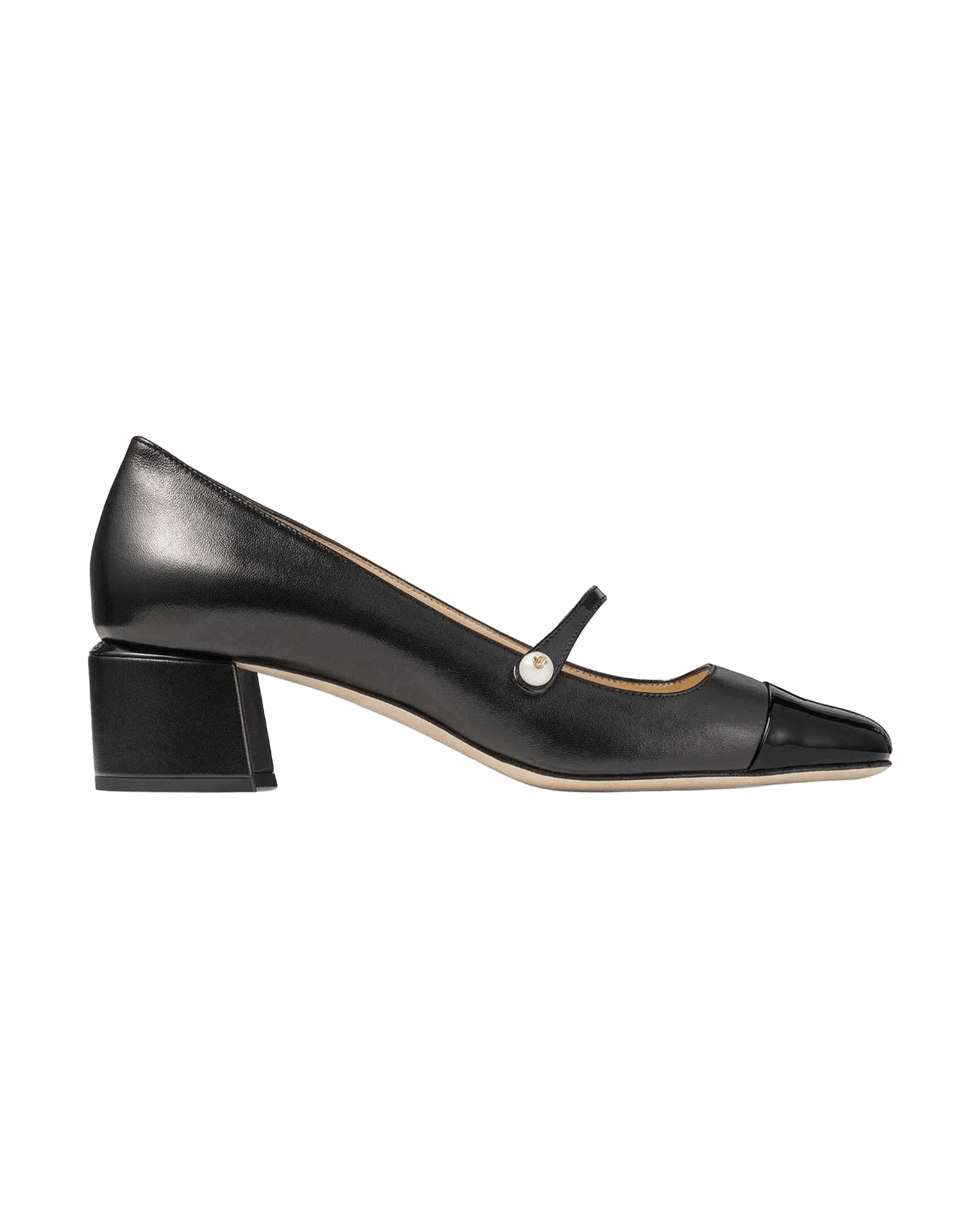 Jimmy Choo Leather Elisa 45 Nappa And Patent Pumps Glam Steals
