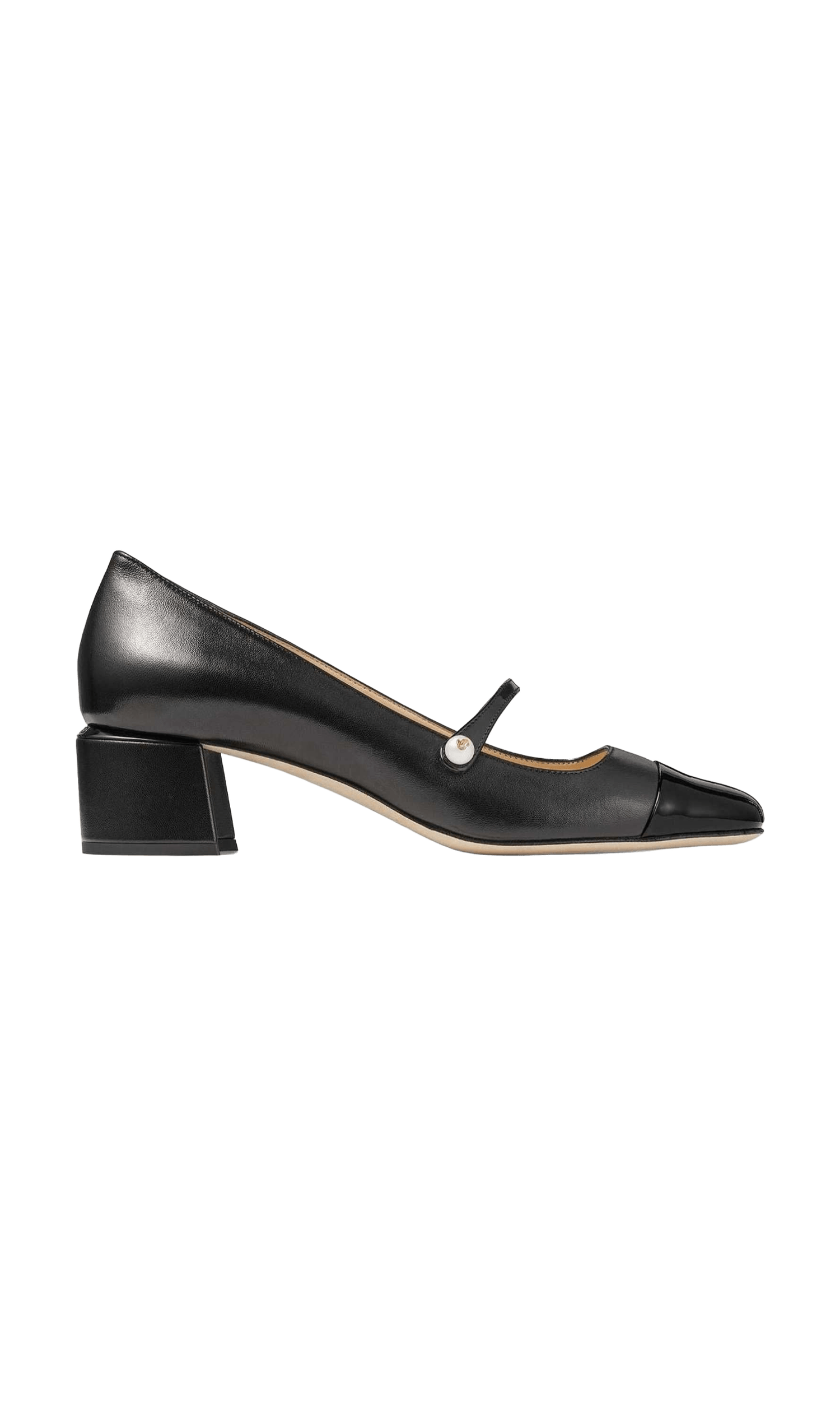 Jimmy Choo Leather Elisa 45 Nappa and Patent Pumps Glam Steals