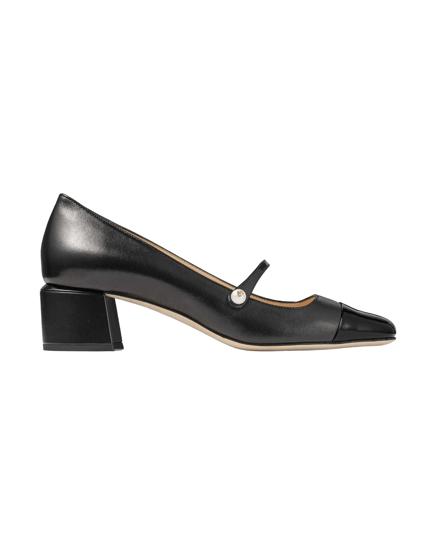 Jimmy Choo Leather Elisa 45 Nappa And Patent Pumps Glam Steals