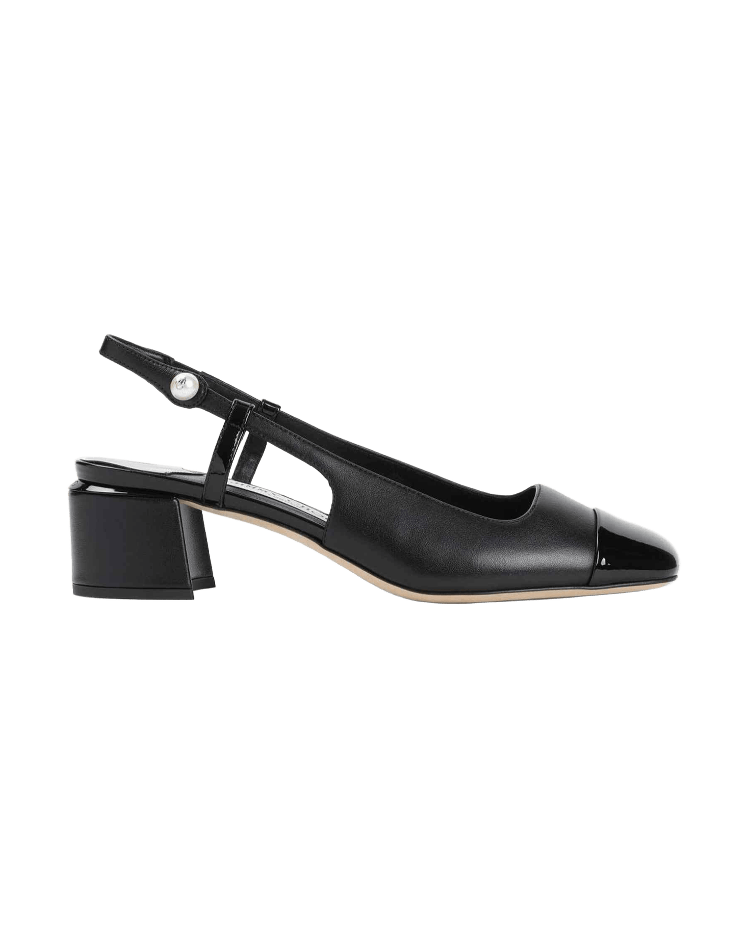 Jimmy Choo Leather Elisa Sling Back 45 Patent And Nappa Pumps Glam Steals