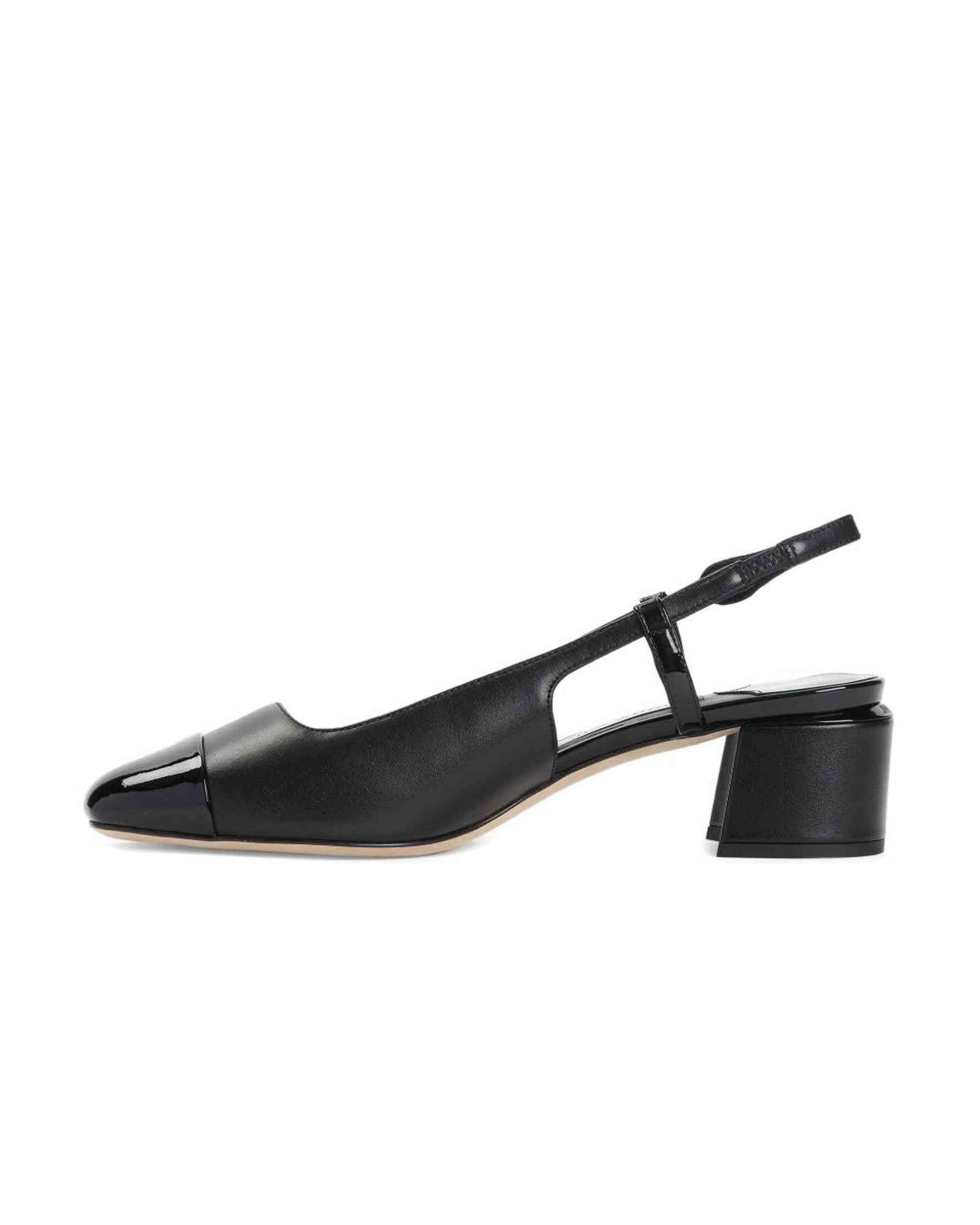 Jimmy Choo Leather Elisa Sling Back 45 Patent and Nappa Pumps Glam Steals