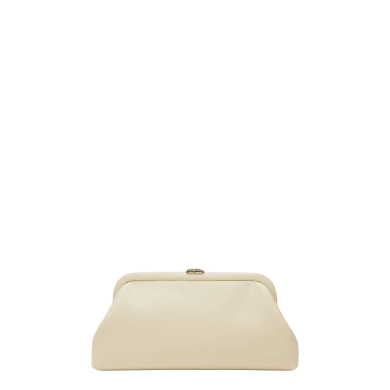 Jimmy Choo Leather Skylar Clutch in Butter Colored Glam Steals
