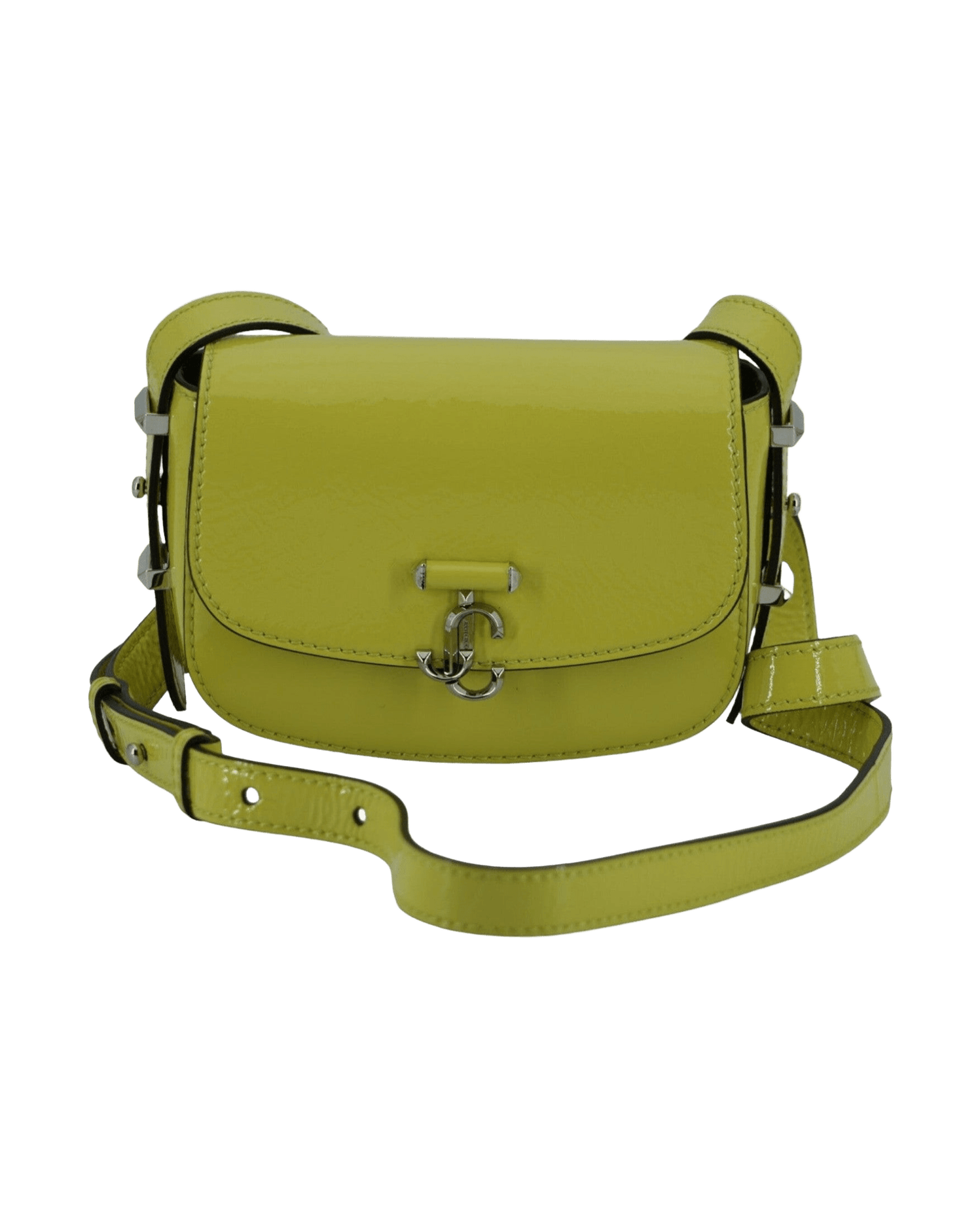 Jimmy Choo Lime Leather Small Shoulder Yellow Bag Glam Steals