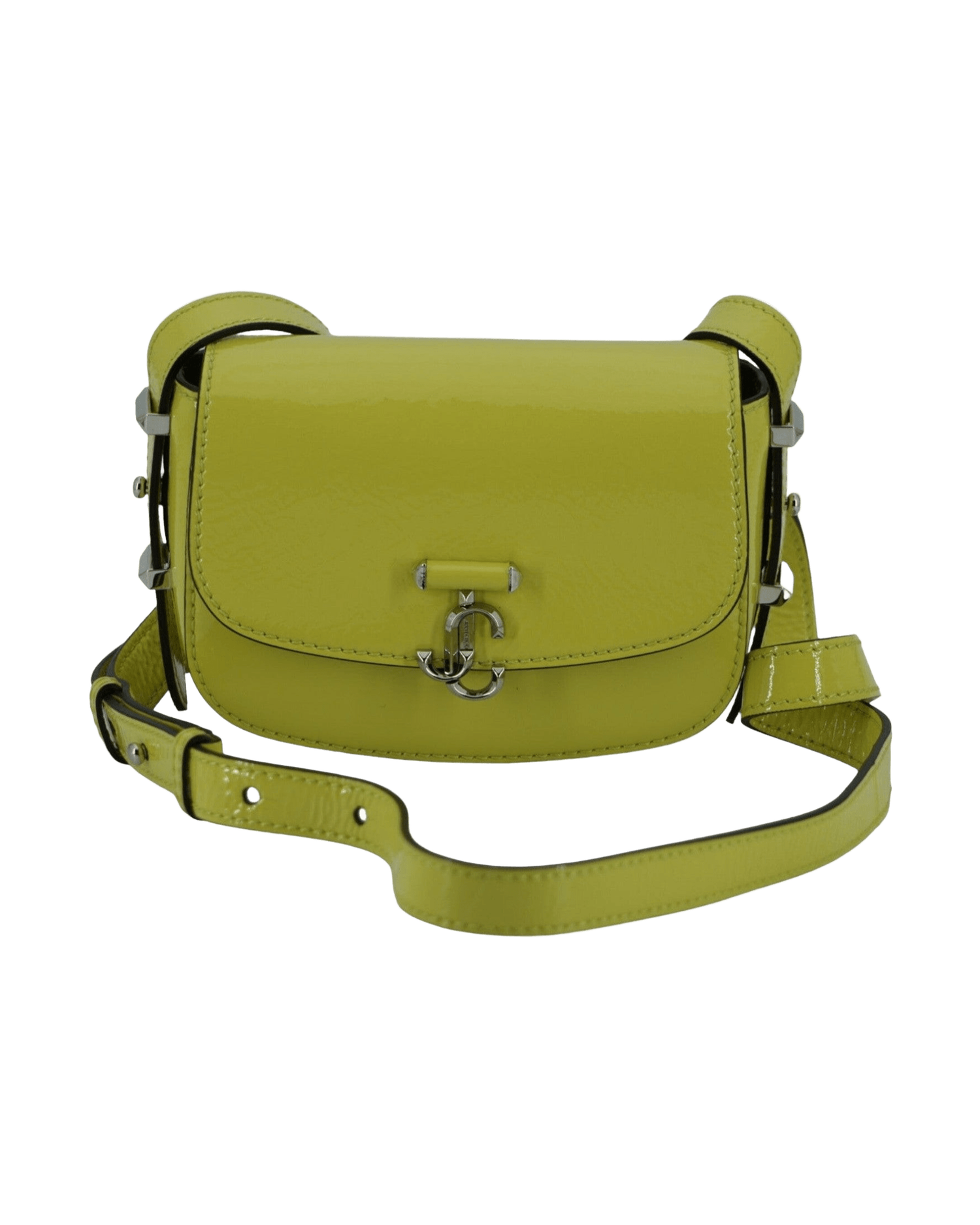Jimmy Choo Lime Leather Small Shoulder Yellow Bag Glam Steals