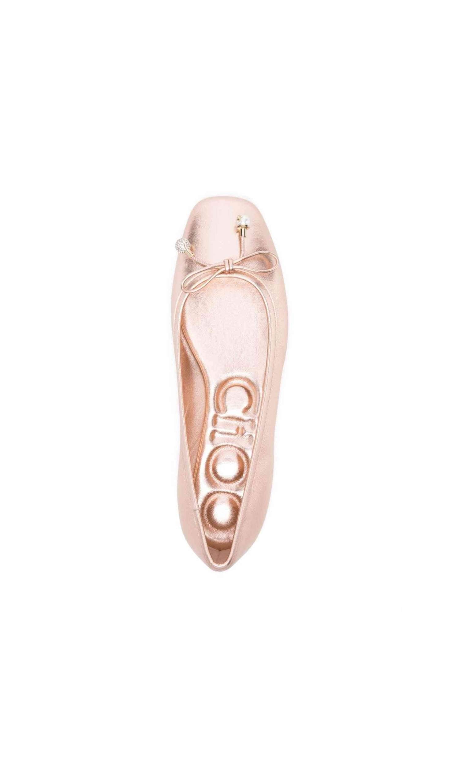 Jimmy Choo Metallic Elme Ballerina Shoes Glam Steals