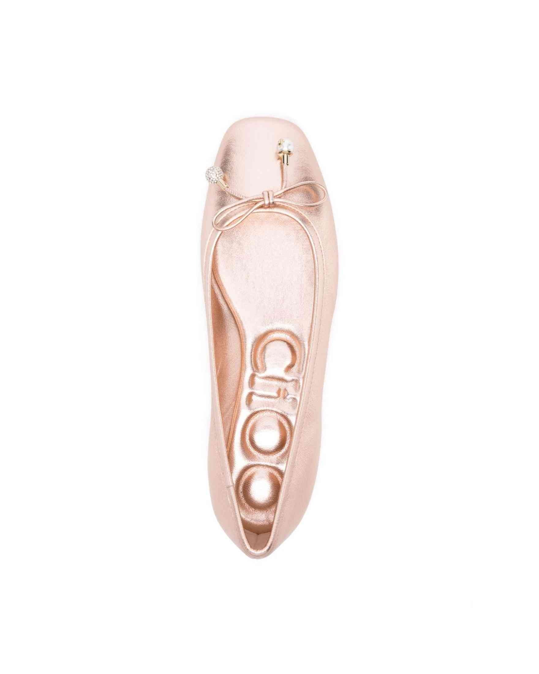 Jimmy Choo Metallic Elme Ballerina Shoes Glam Steals