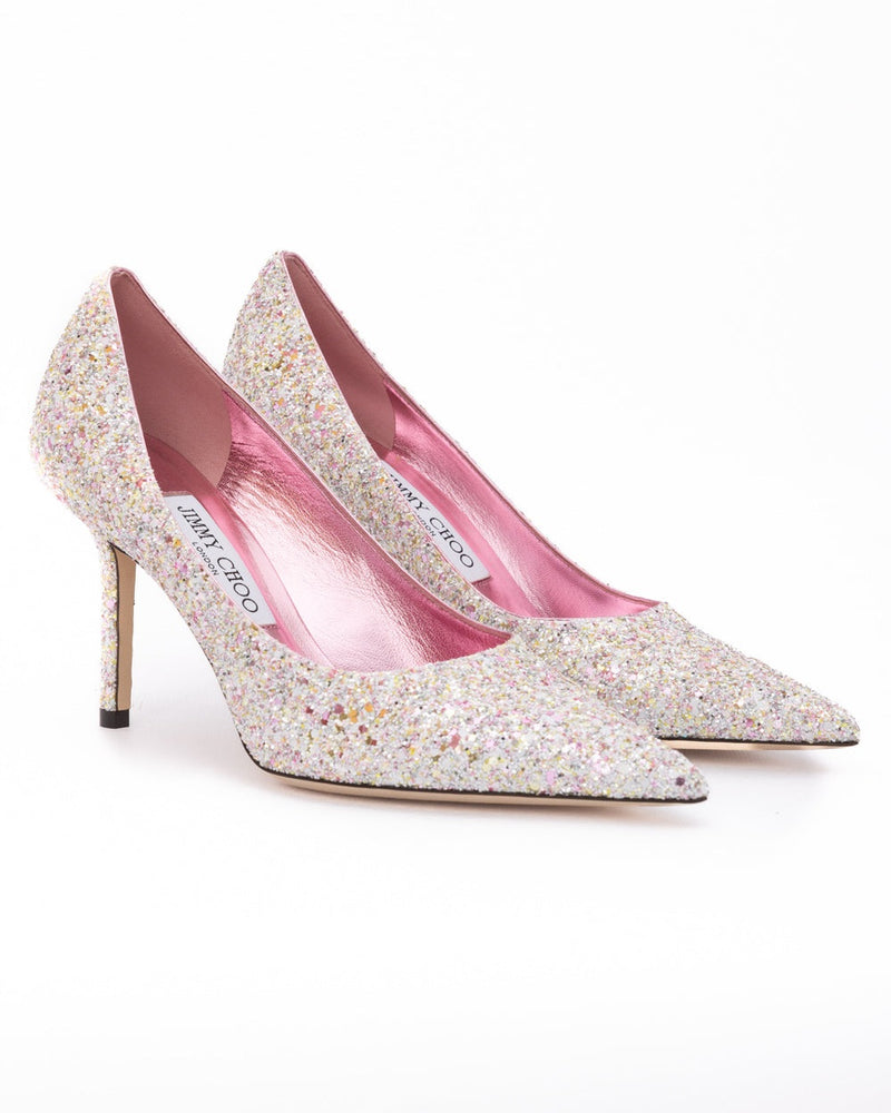 Jimmy Choo Pink Candy Glitter Love 85 Pumps Glam Steals
