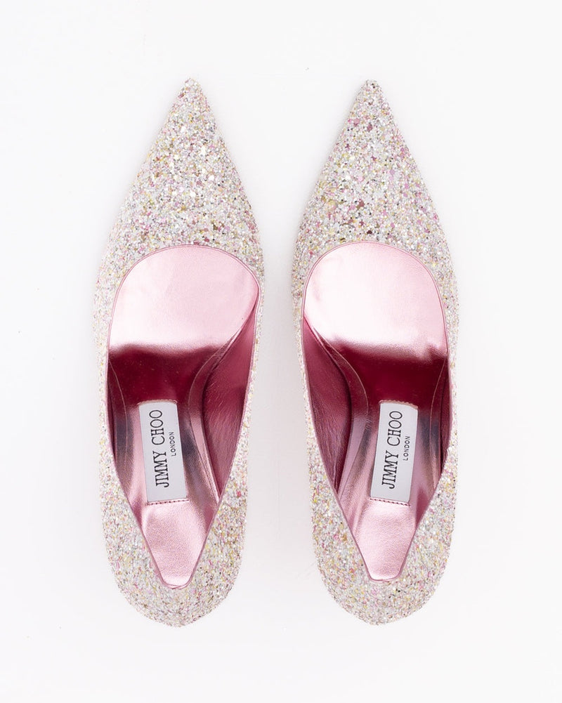 Jimmy Choo Pink Candy Glitter Love 85 Pumps Glam Steals
