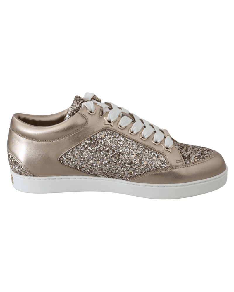 Jimmy Choo Pink Leather Ballet Miami Sneakers Glam Steals