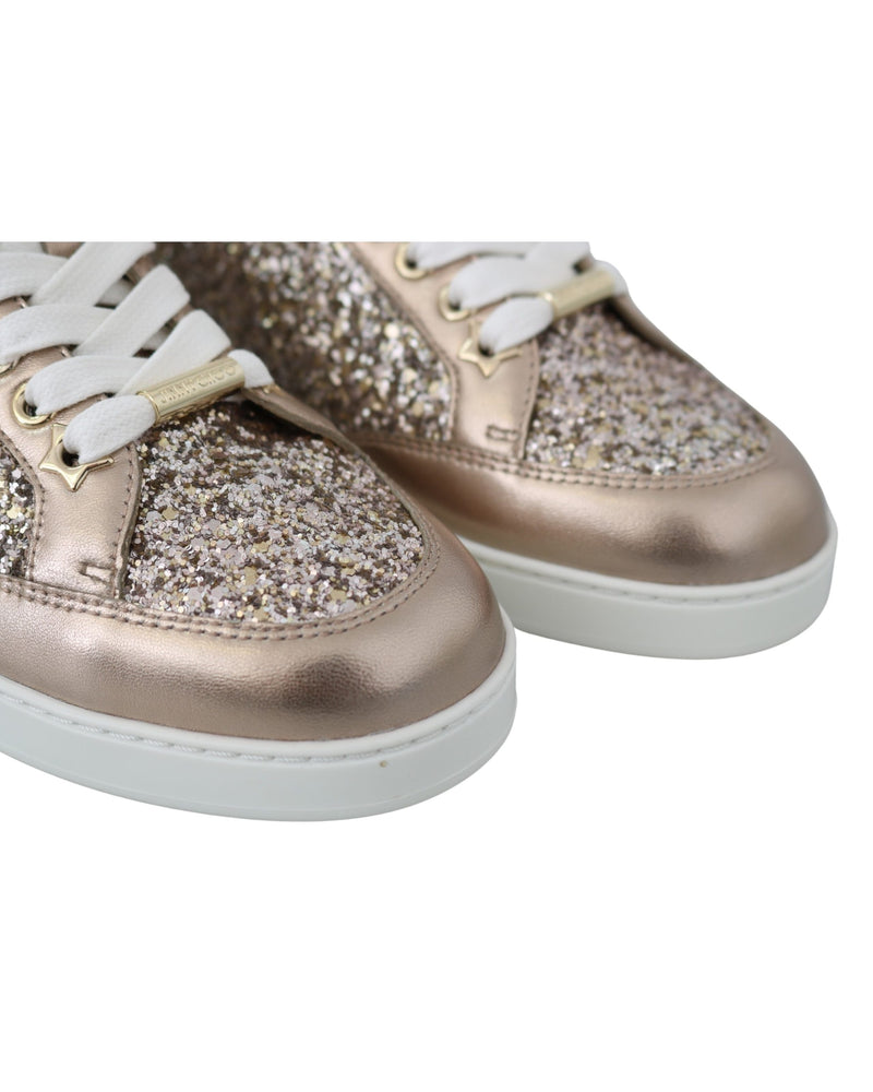 Jimmy Choo Pink Leather Ballet Miami Sneakers Glam Steals