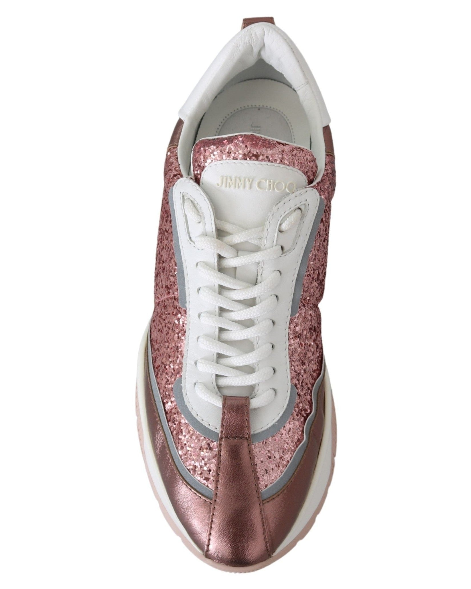Jimmy Choo Pink Leather Candyfloss Raine Sneakers Glam Steals