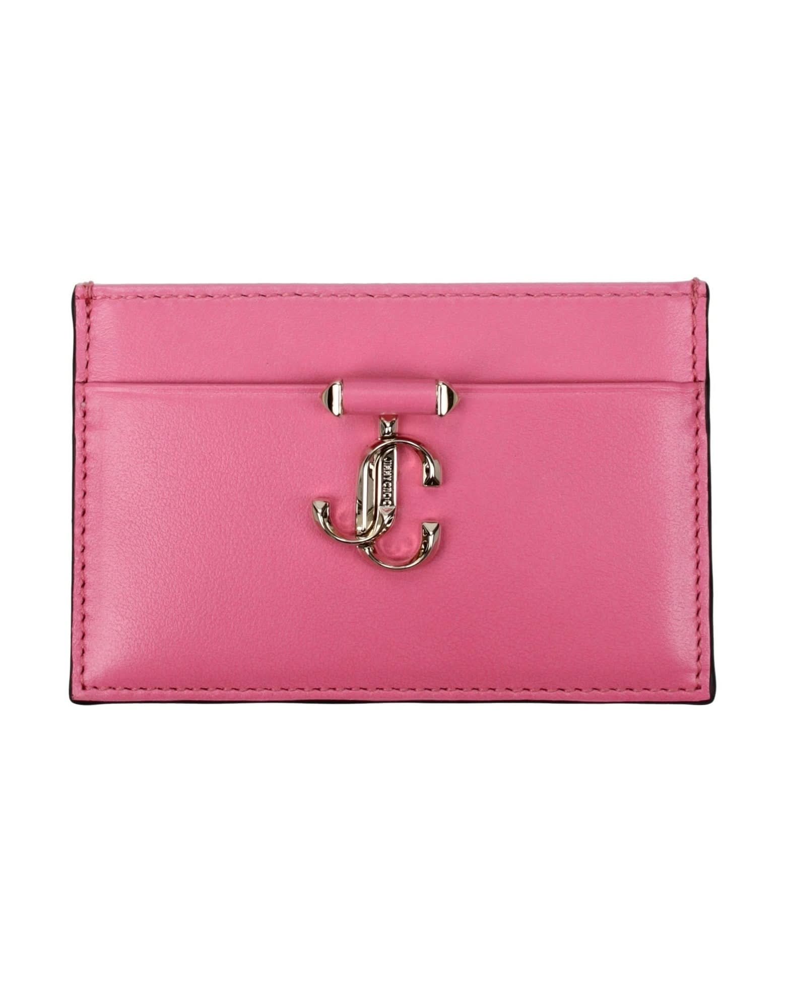 Jimmy Choo Pink Leather Cardholder 