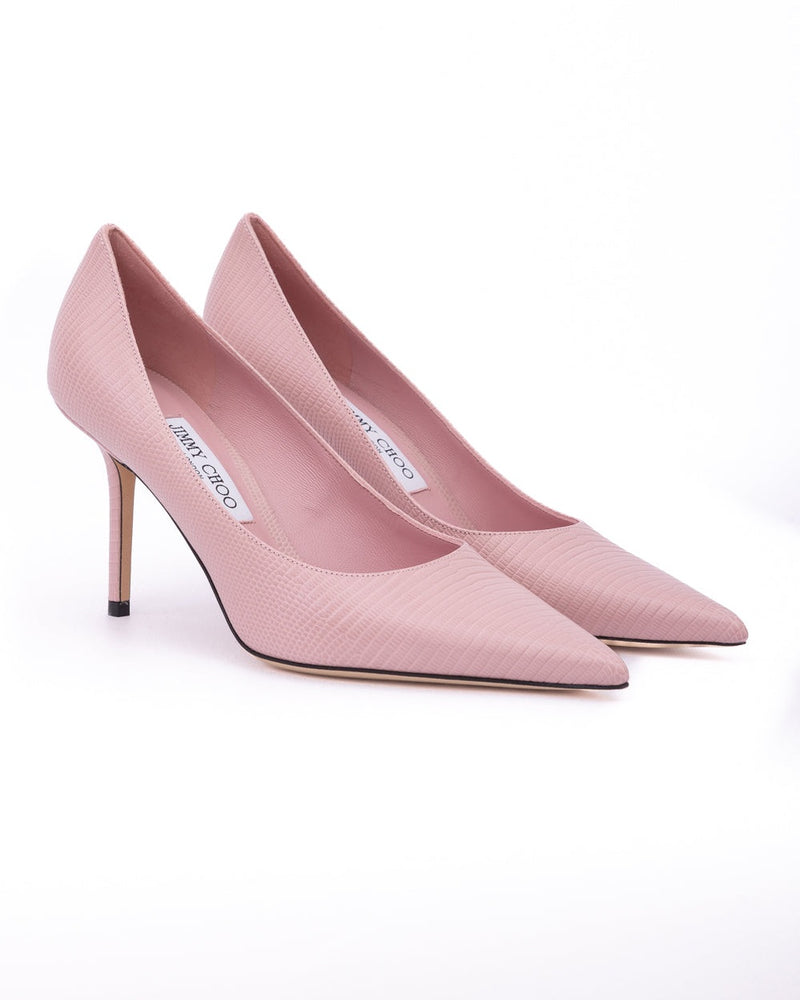 Jimmy Choo Pink Leather Lizard Printed Love 85 Pumps Glam Steals